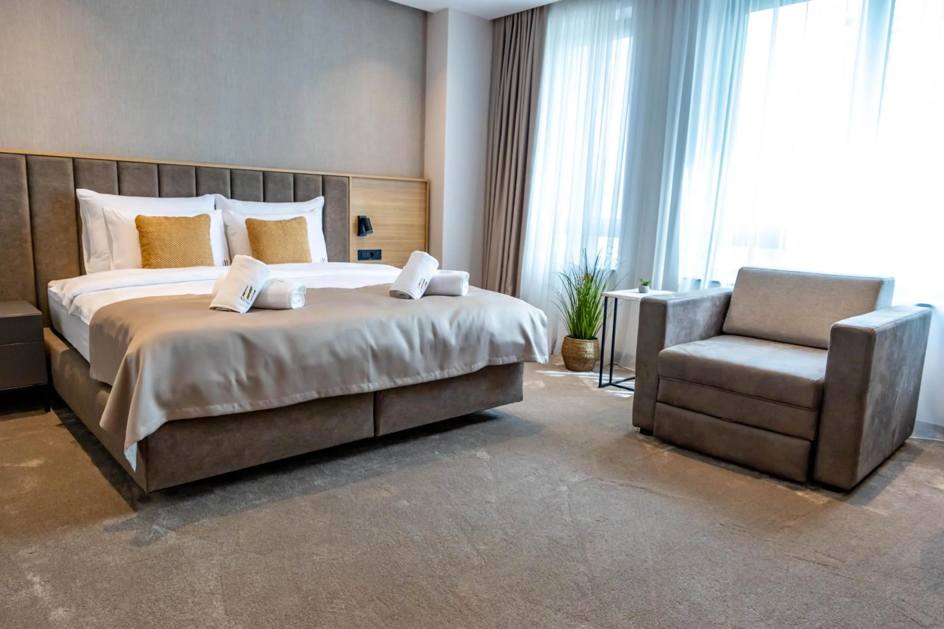 Bed in Hotel Helm