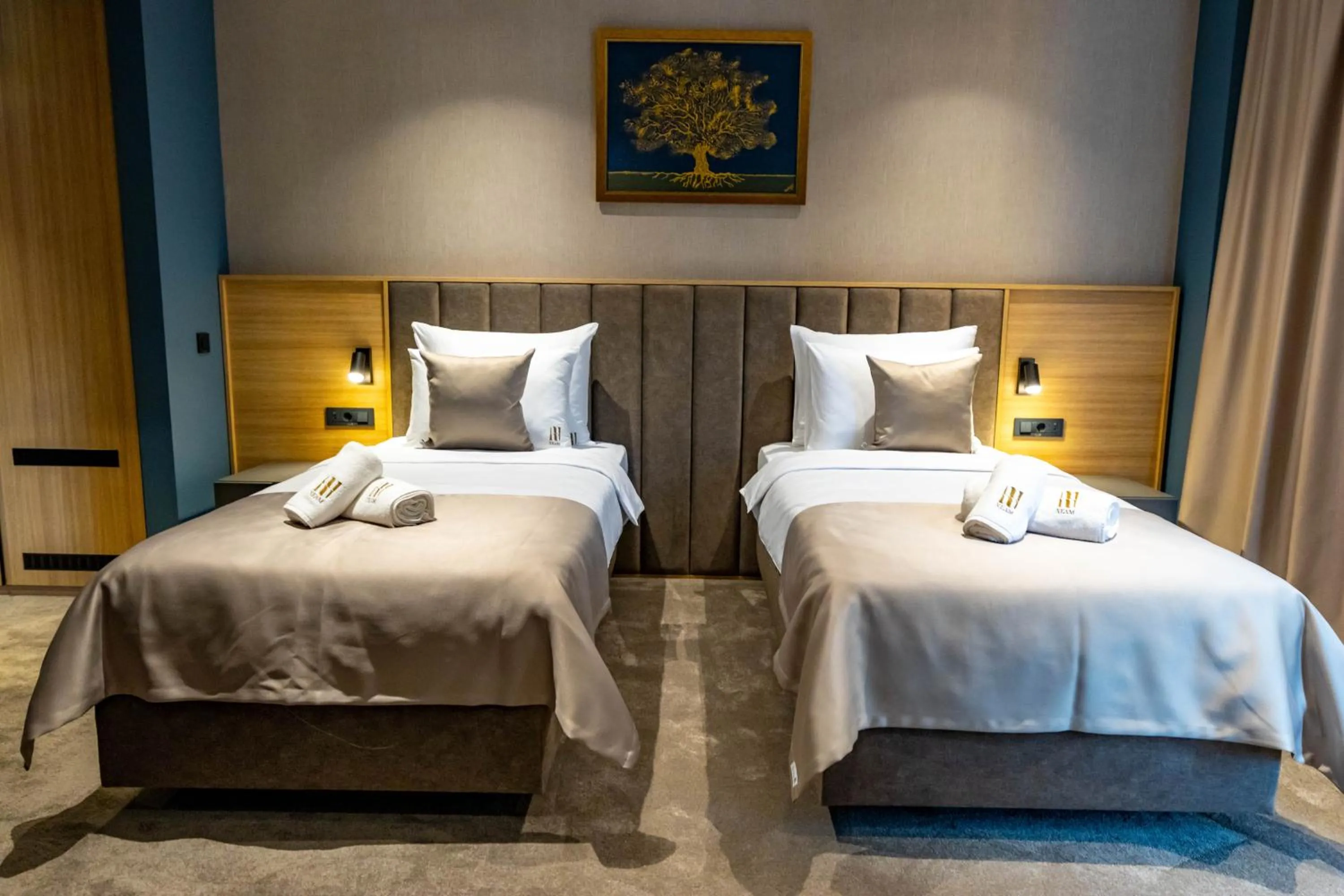 Bed in Hotel Helm