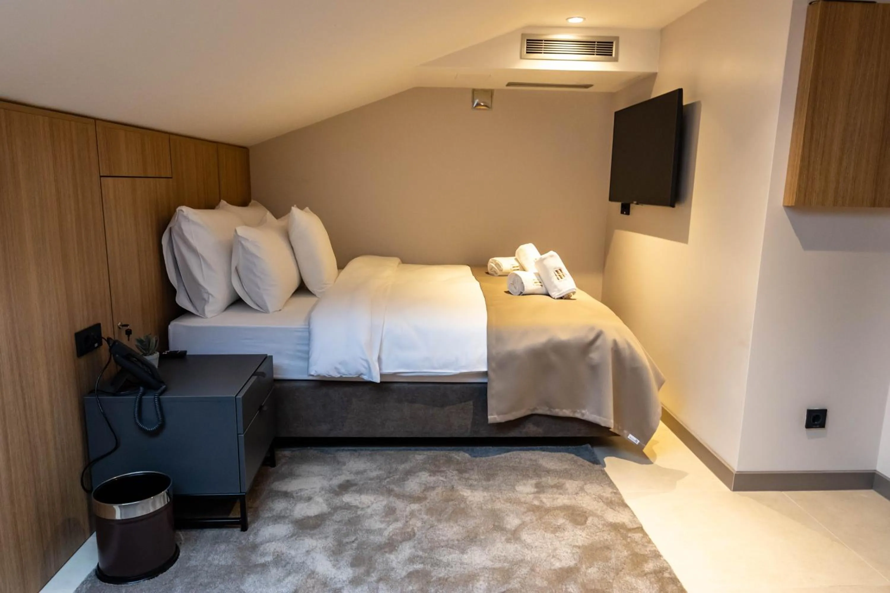 Bed in Hotel Helm