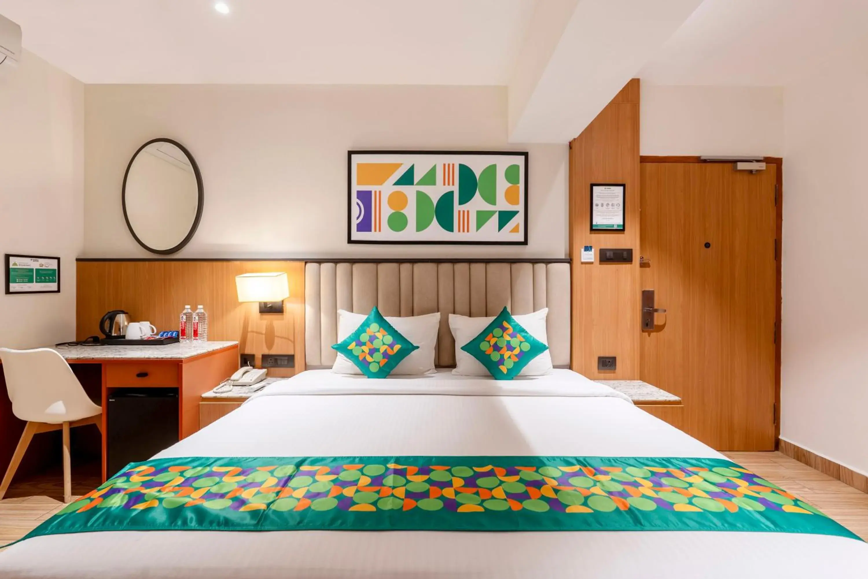 Bedroom, Bed in Treebo Premium Taara Bedroom, Bed in Treebo Premium Taara