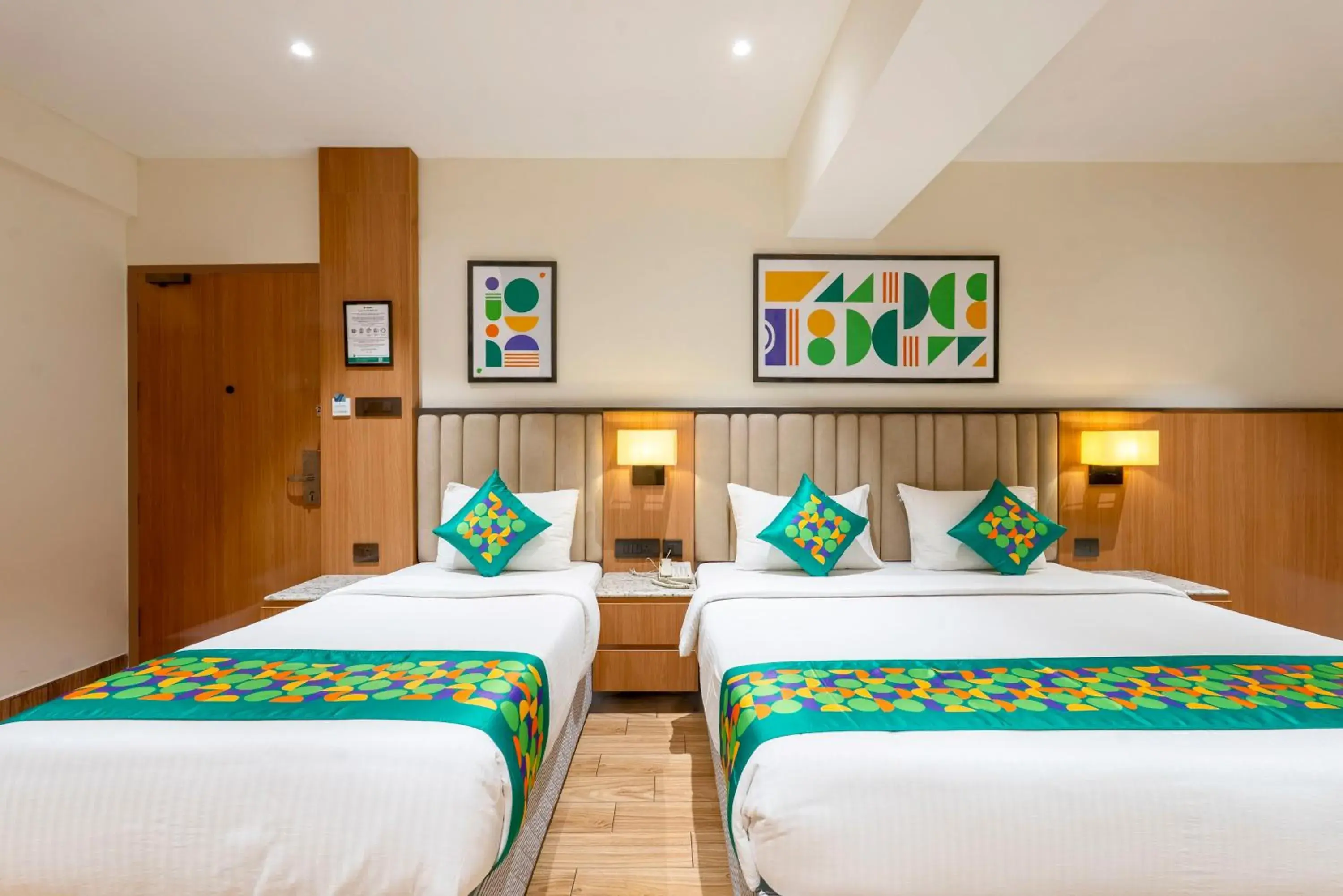 Bedroom, Bed in Treebo Premium Taara Bedroom, Bed in Treebo Premium Taara