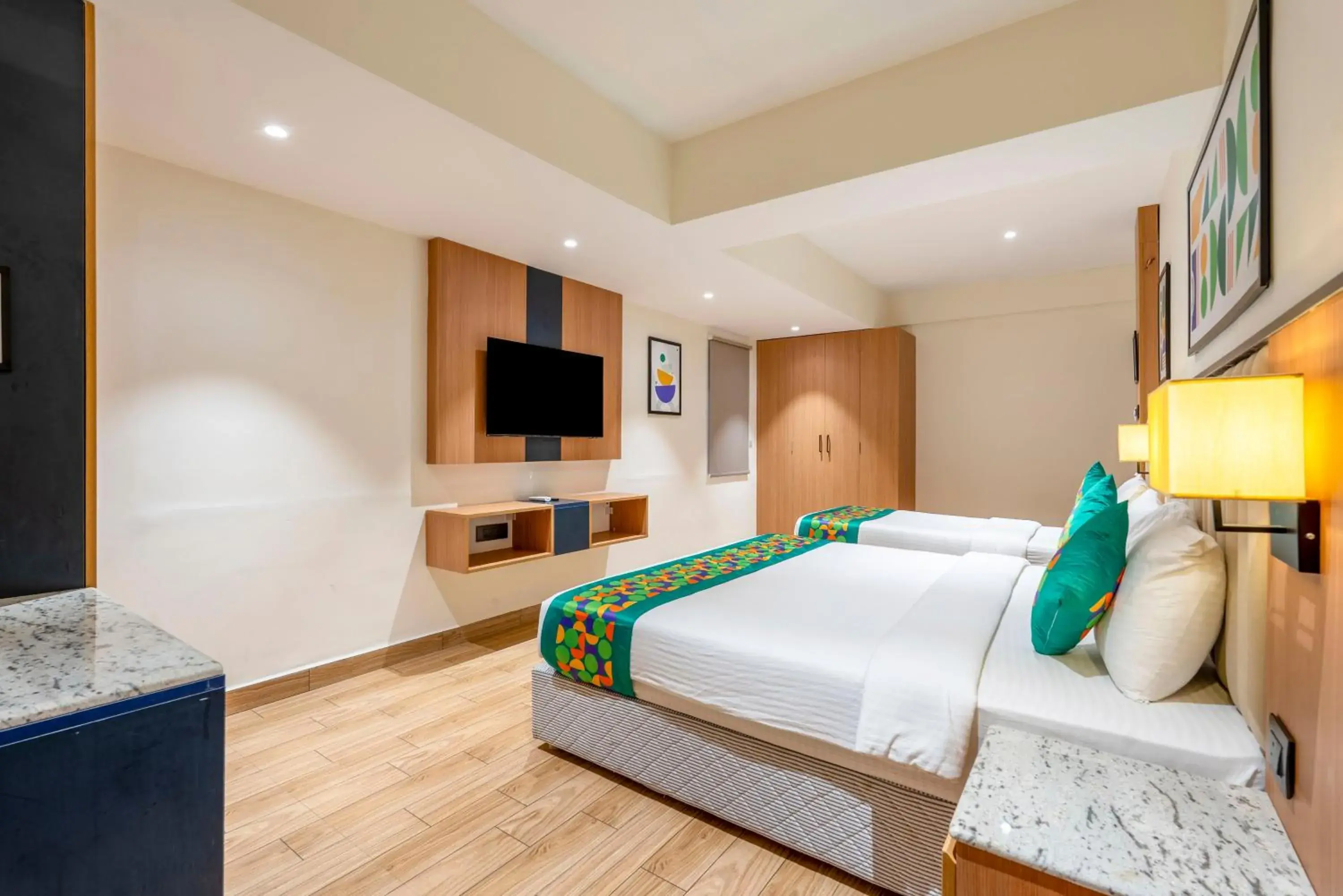 Bedroom, Bed in Treebo Premium Taara Bedroom, Bed in Treebo Premium Taara