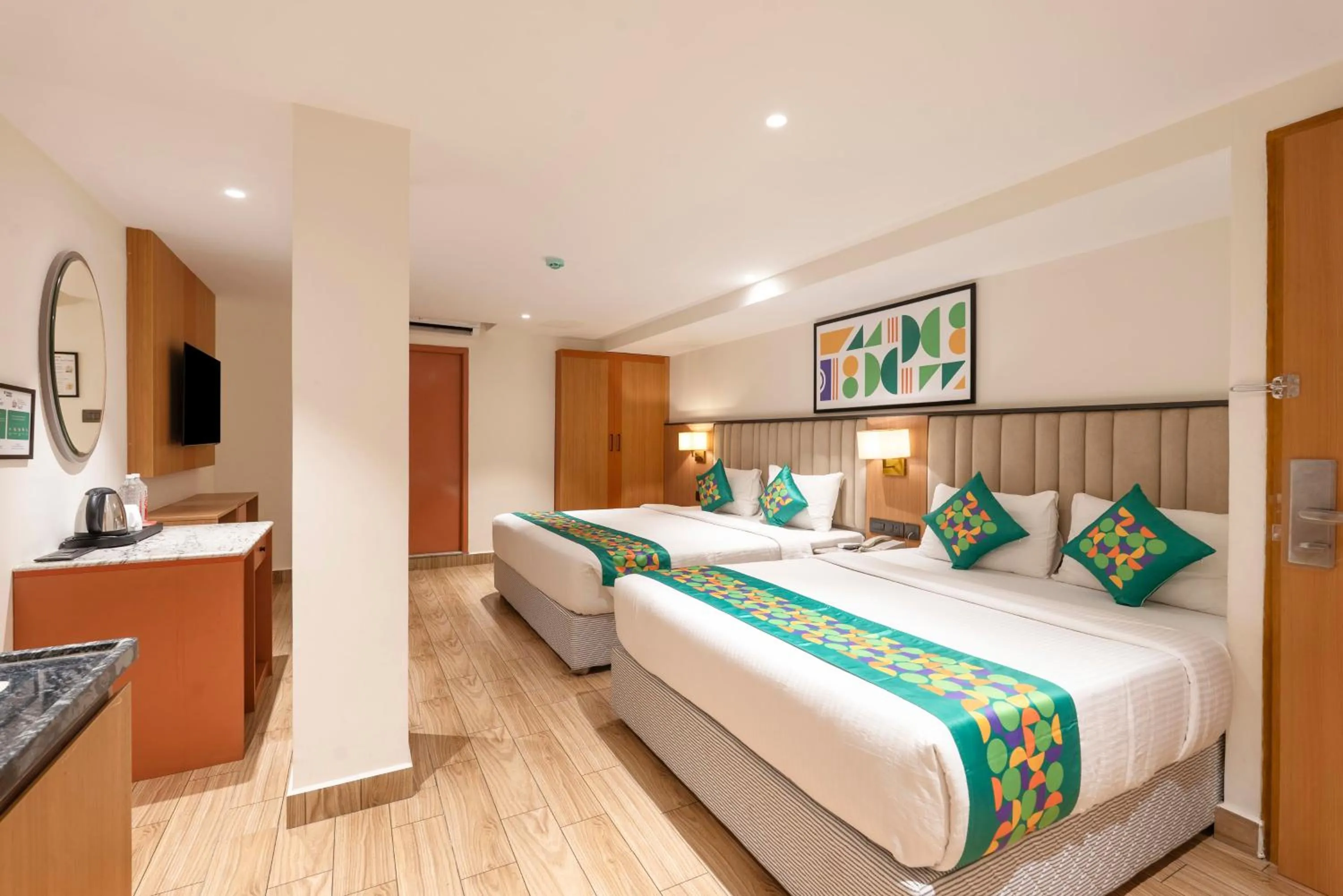 Bedroom, Bed in Treebo Premium Taara