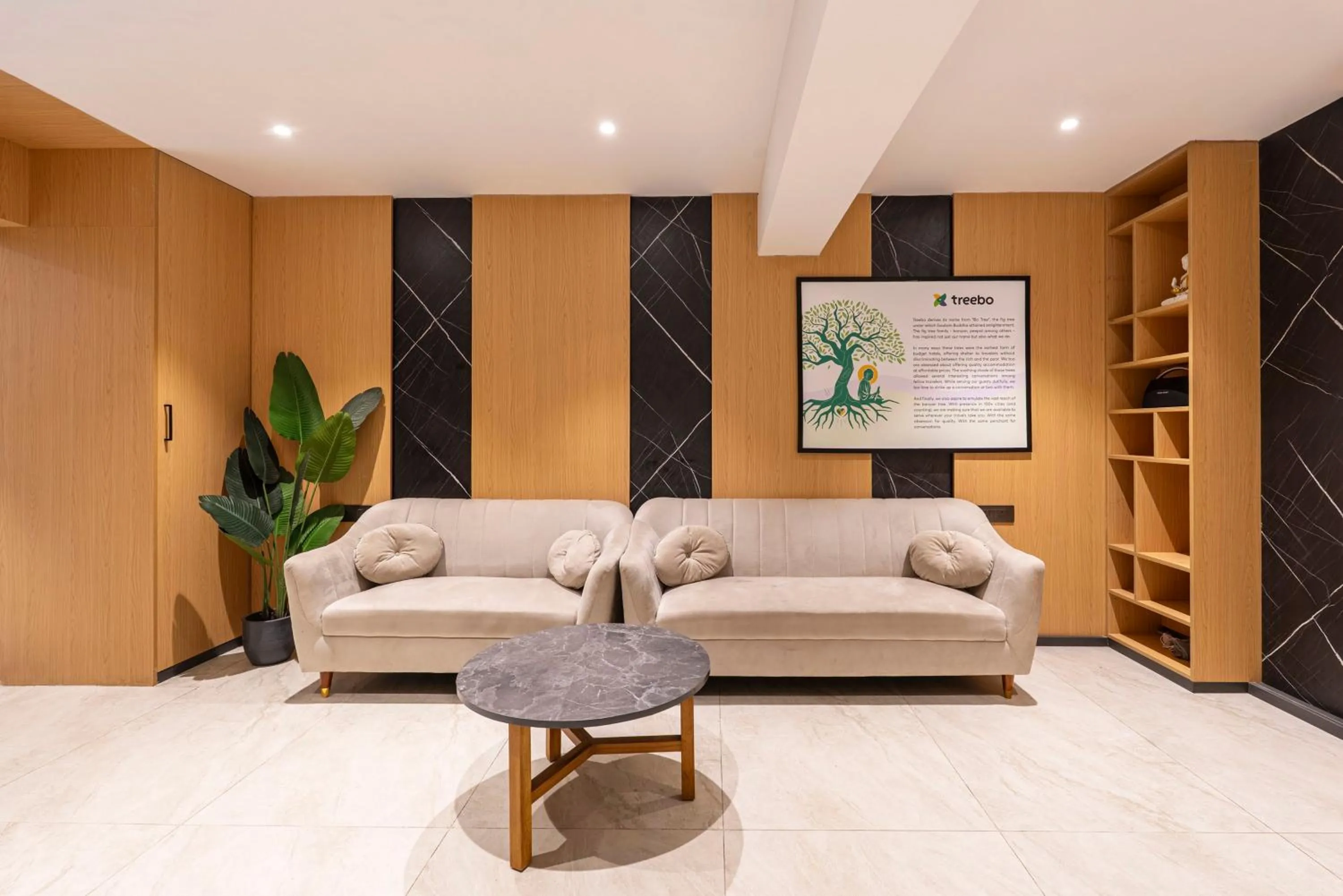 Seating area in Treebo Premium Taara