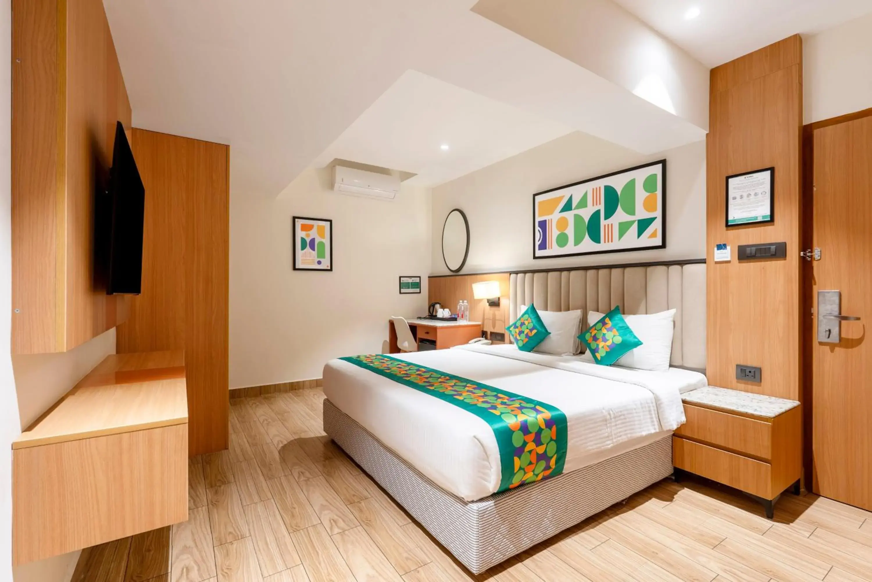 Bedroom, Bed in Treebo Premium Taara Bedroom, Bed in Treebo Premium Taara