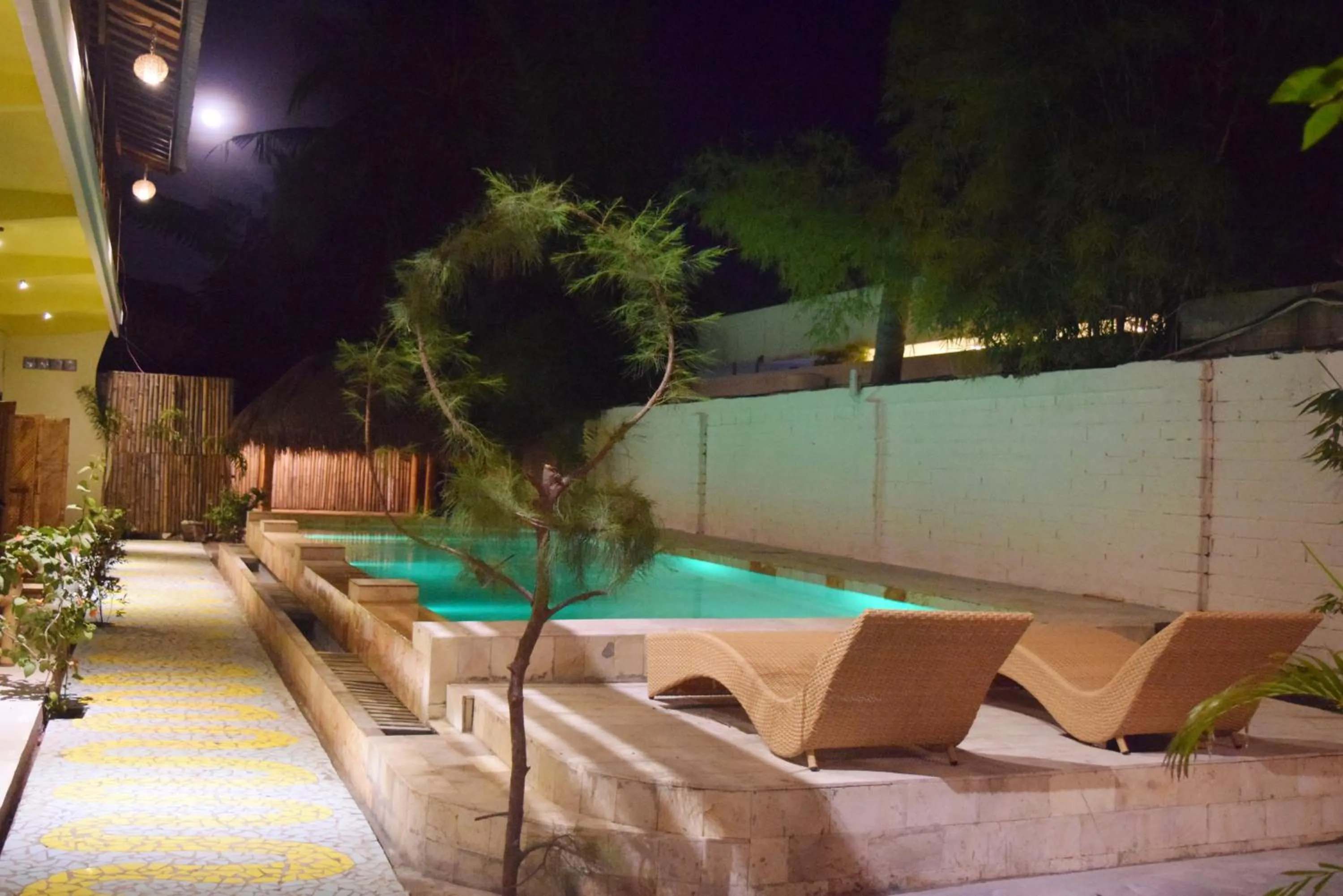 Pool view in Panda Cottage