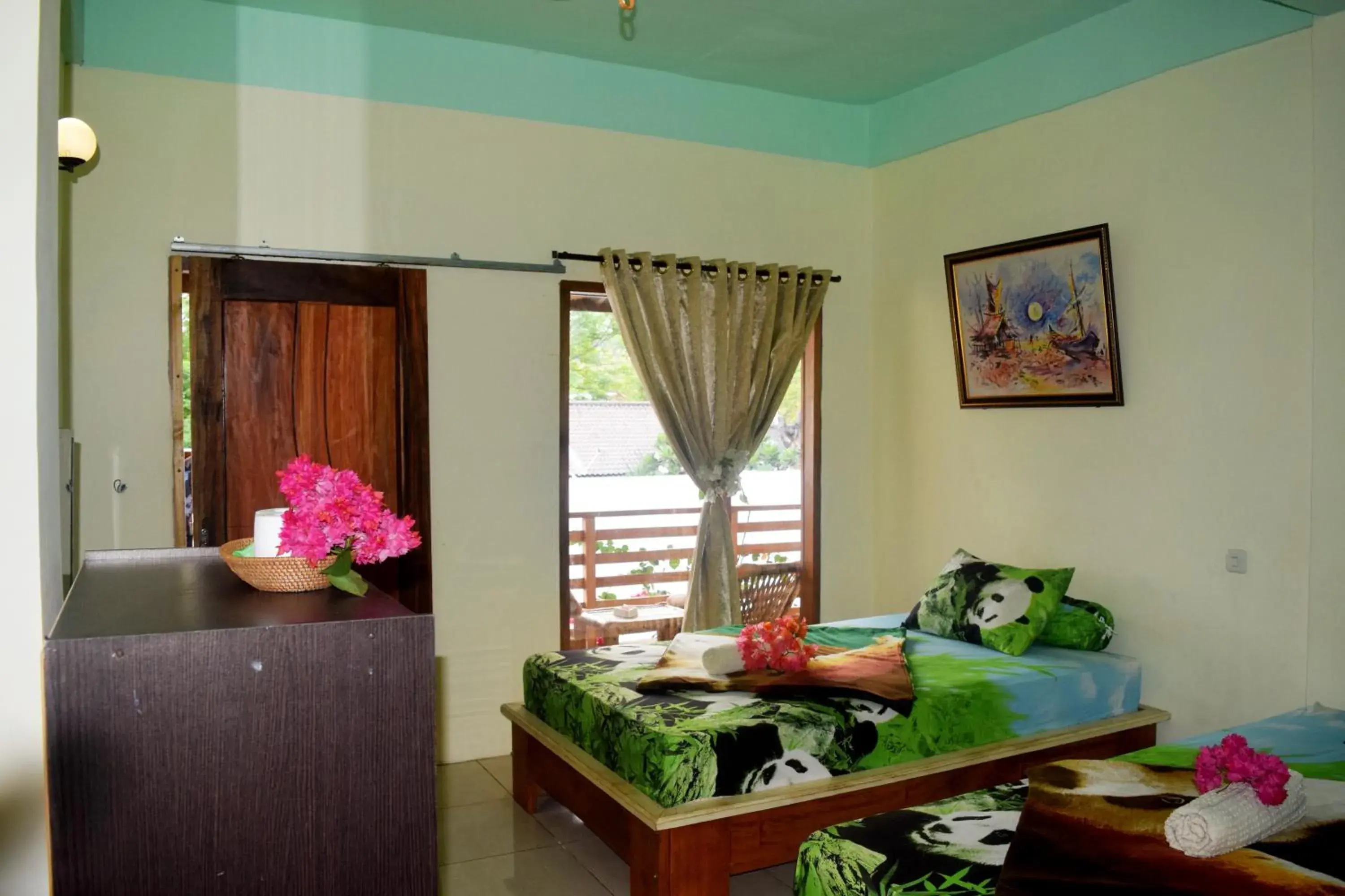 Bedroom, Bed in Panda Cottage Bedroom, Bed in Panda Cottage