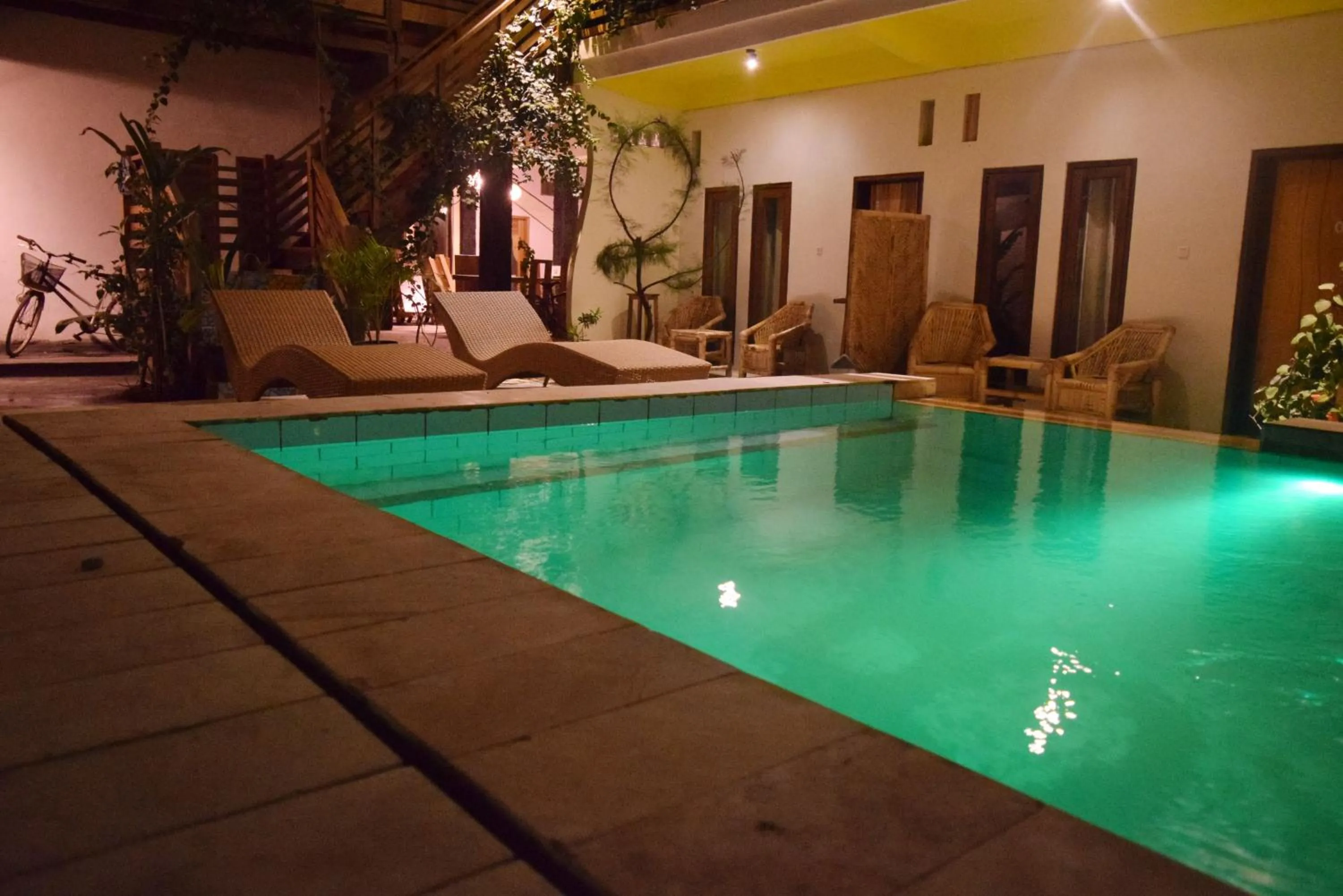 Pool view in Panda Cottage