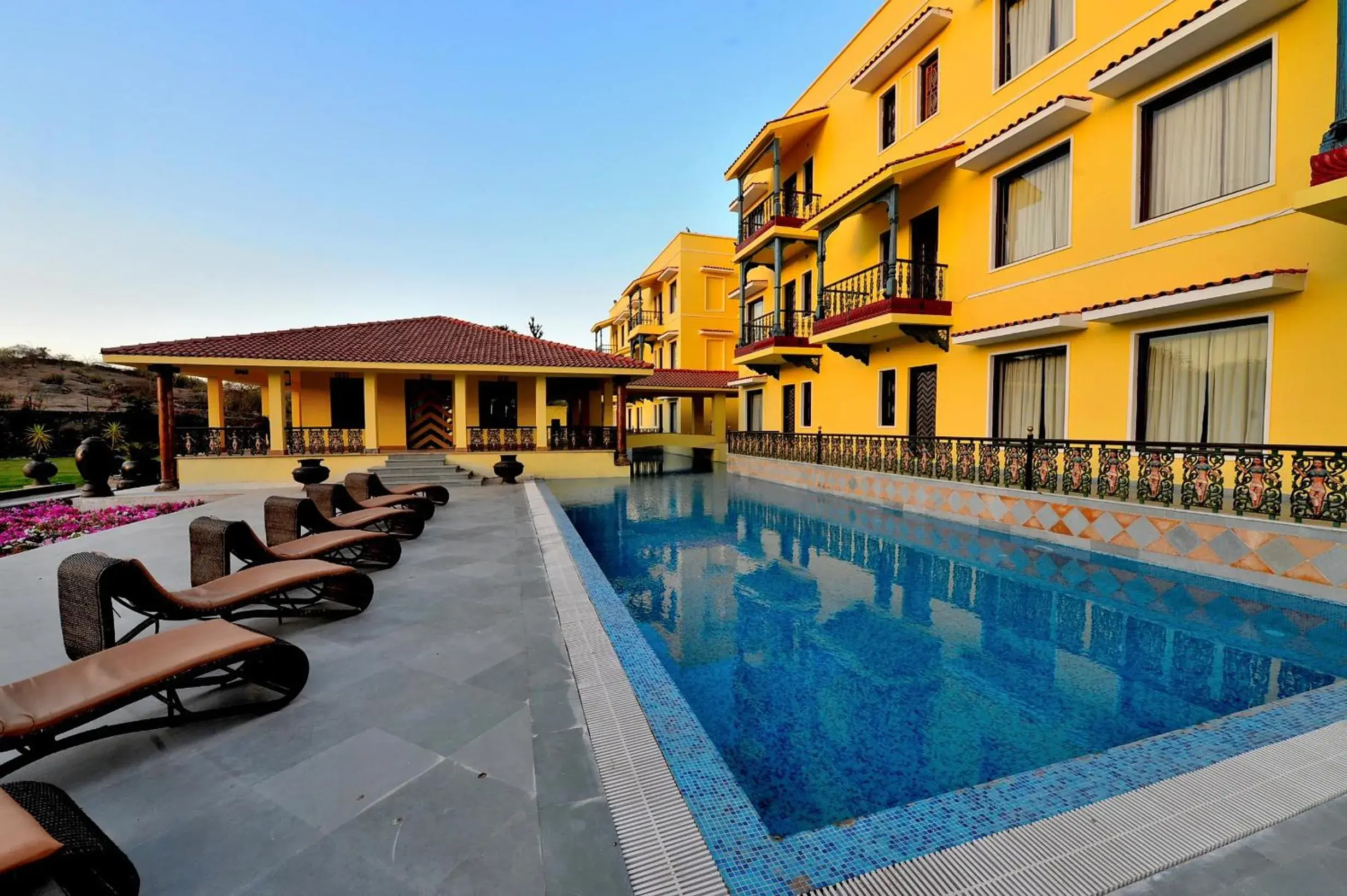 Pool view in The Royal Retreat Resort & Spa Pool view in The Royal Retreat Resort & Spa