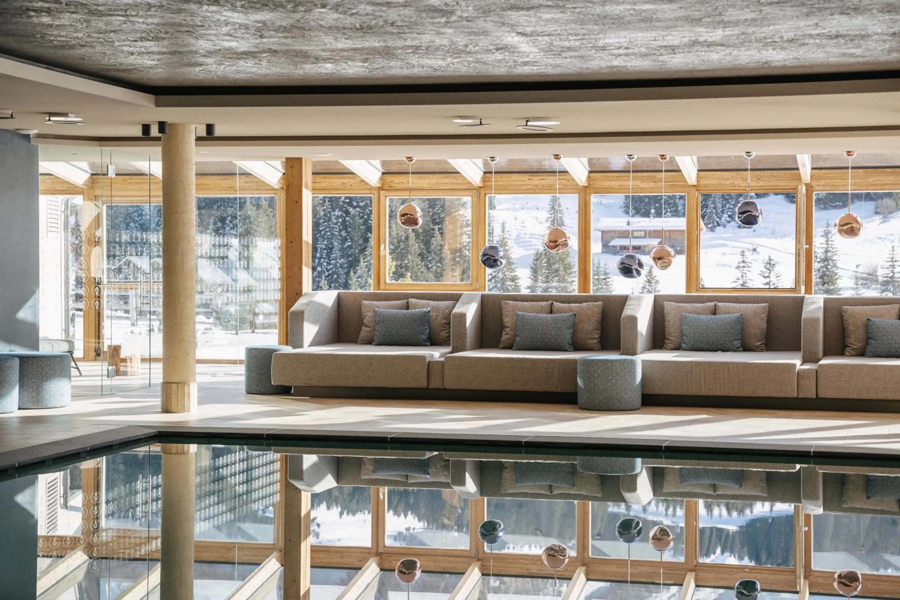 Swimming pool in Brunelle Seiser Alm Lodge