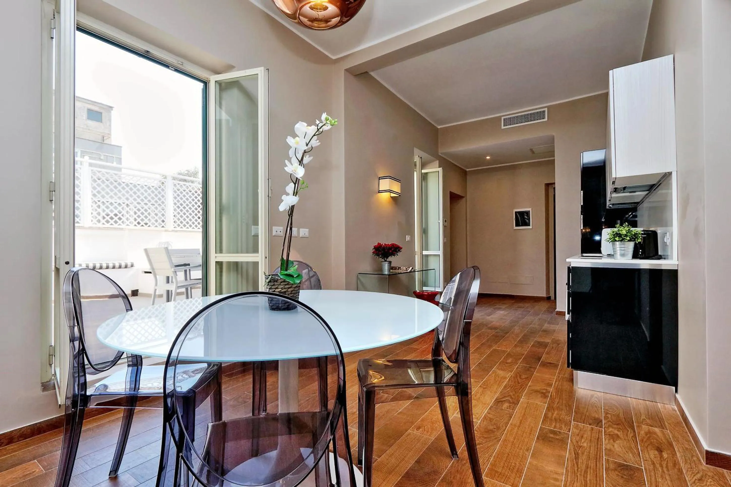 Dining area in Monti Apartments - My Extra Home