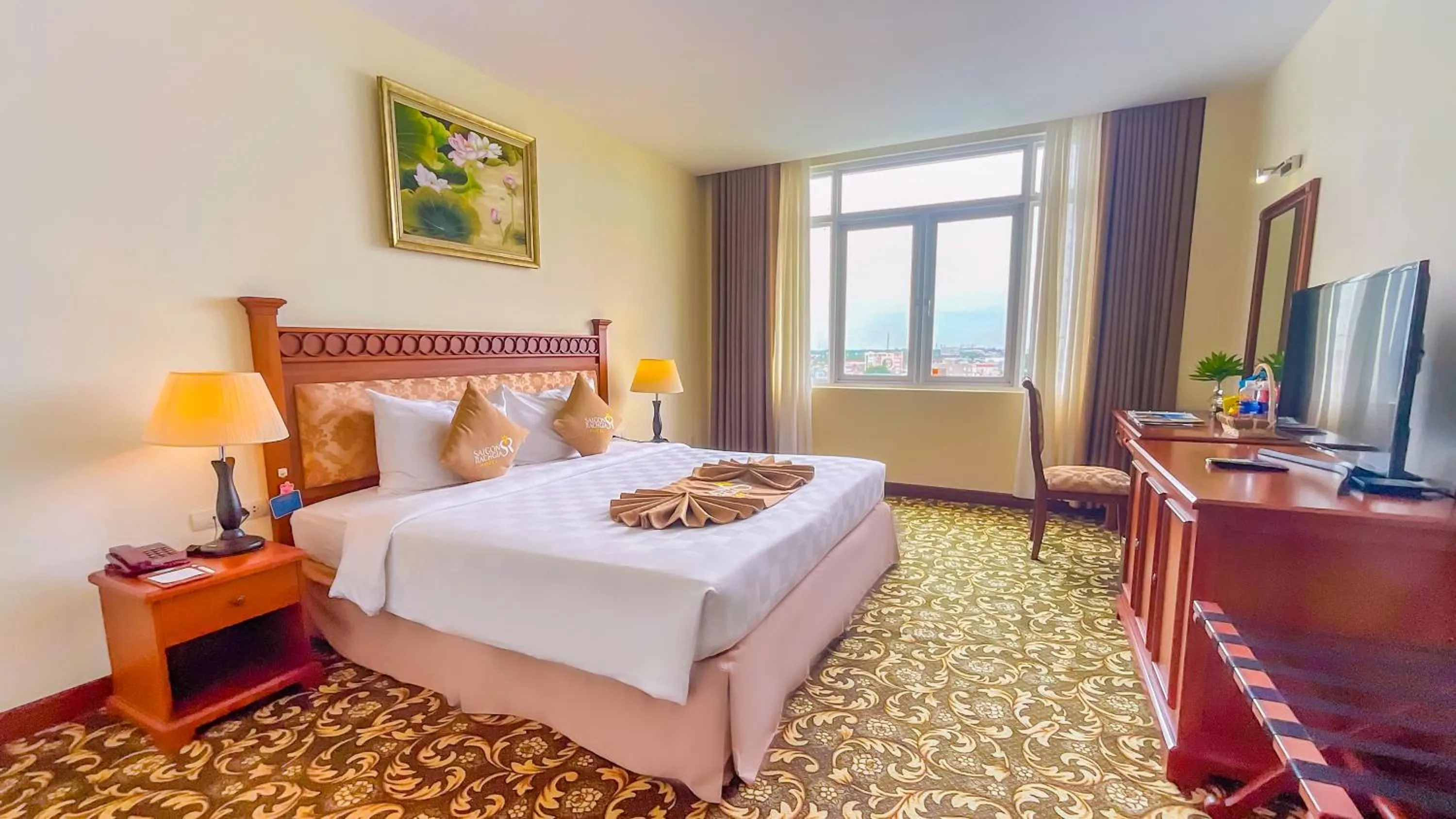 Photo of the whole room, Bed in Sai Gon Rach Gia Hotel