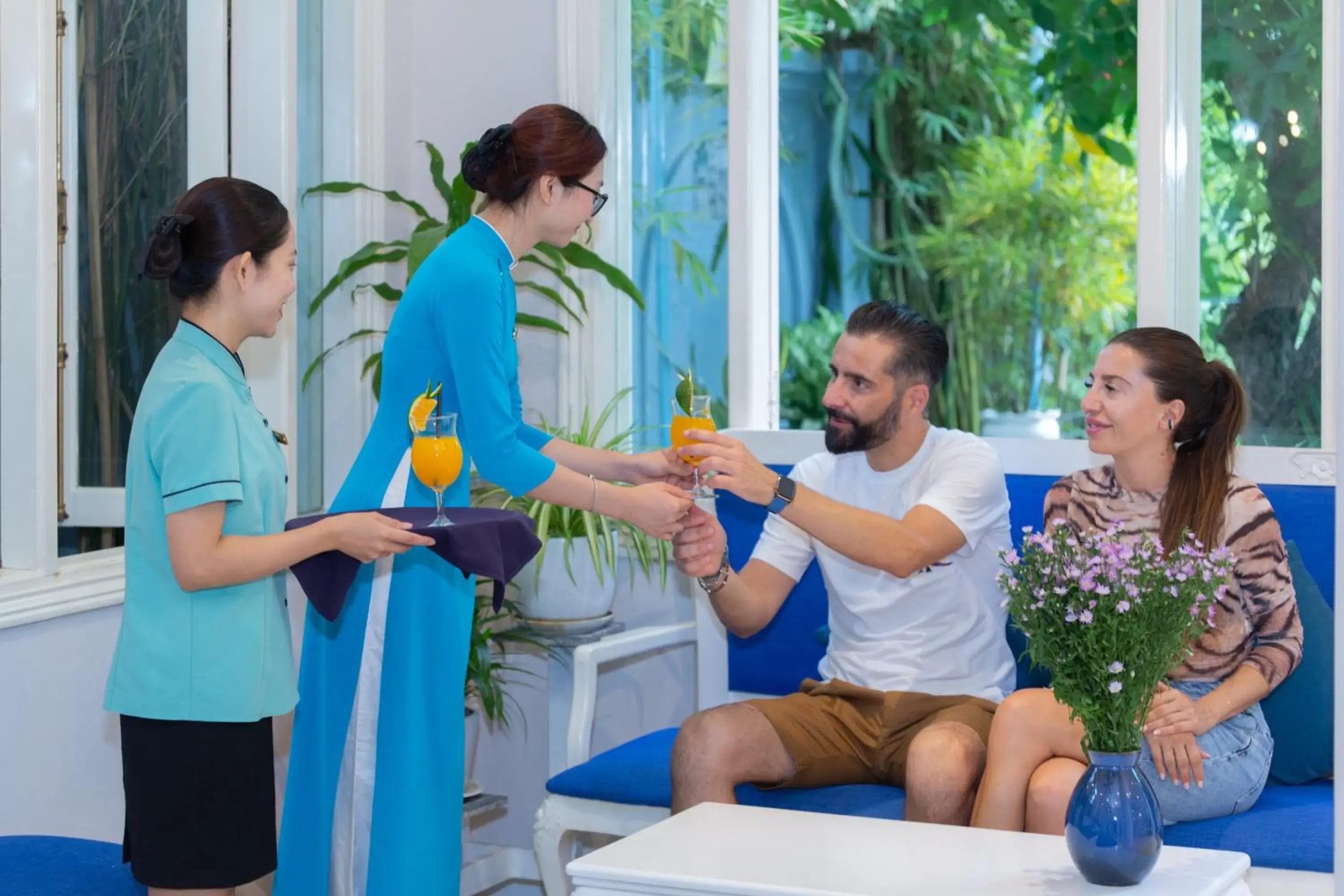 Lobby or reception in Hoi An Garden Palace and Spa - A Boutique Inspired by Nature Lobby or reception in Hoi An Garden Palace and Spa - A Boutique Inspired by Nature