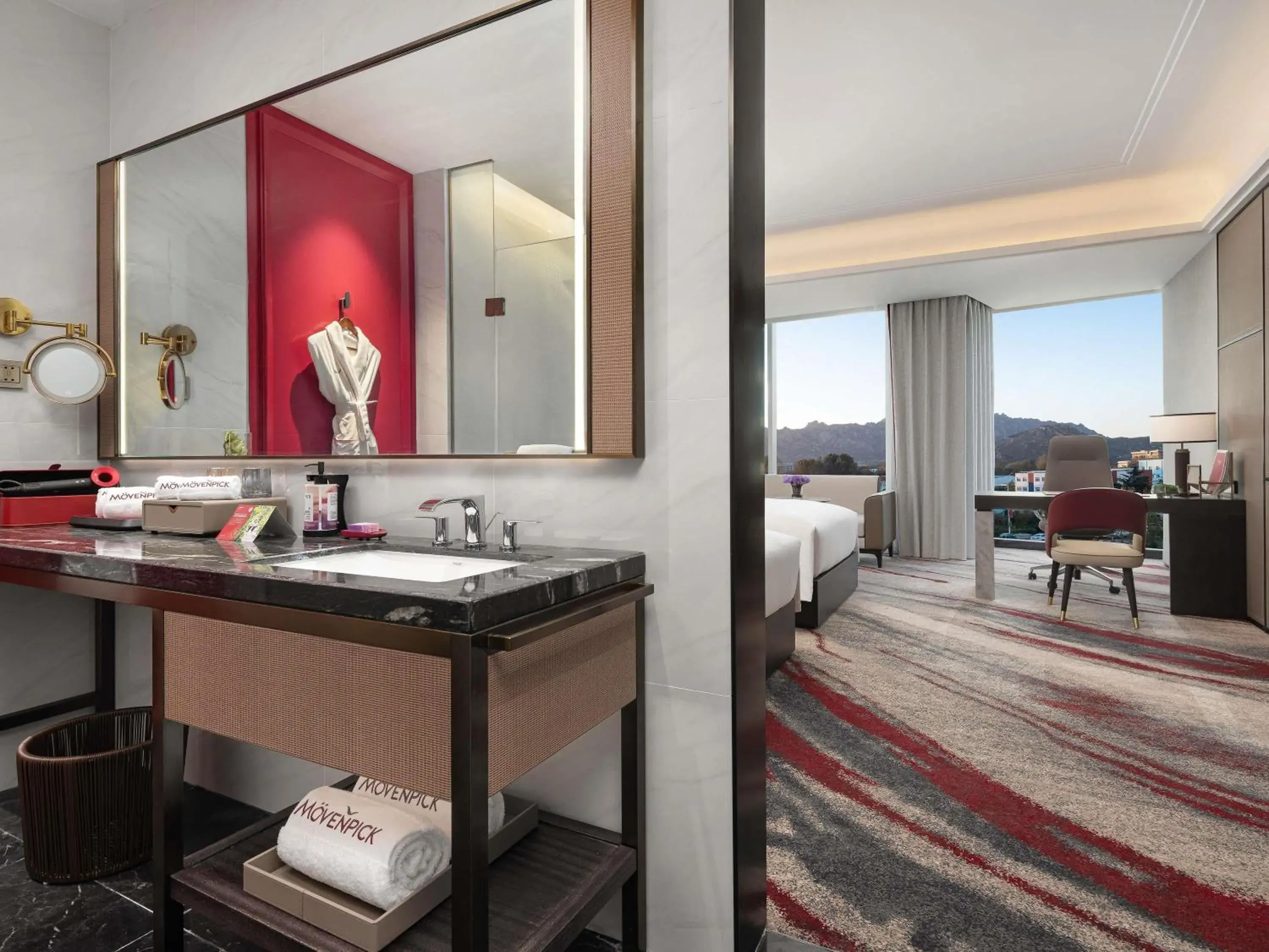 Bedroom in Movenpick by Accor Qingdao Sunmei Bedroom in Movenpick by Accor Qingdao Sunmei