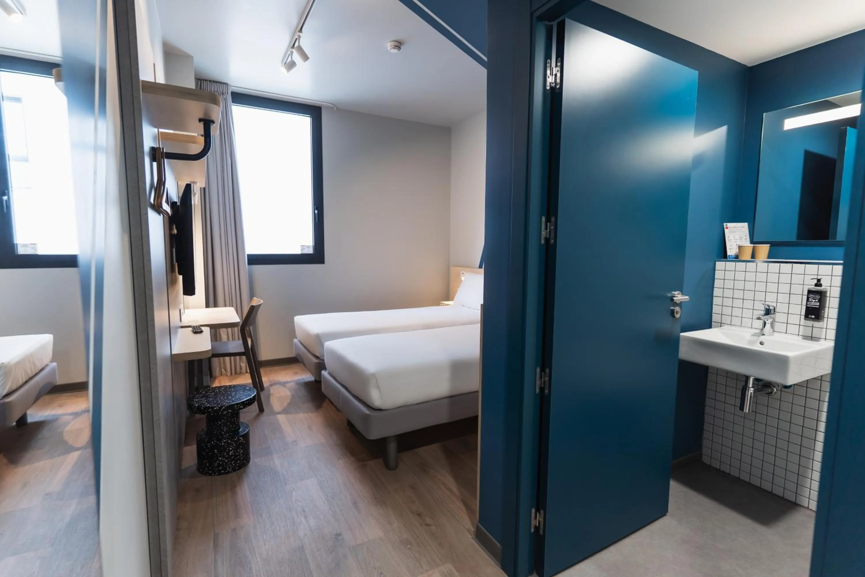 Bedroom, Bed in ibis budget Madrid Albasanz