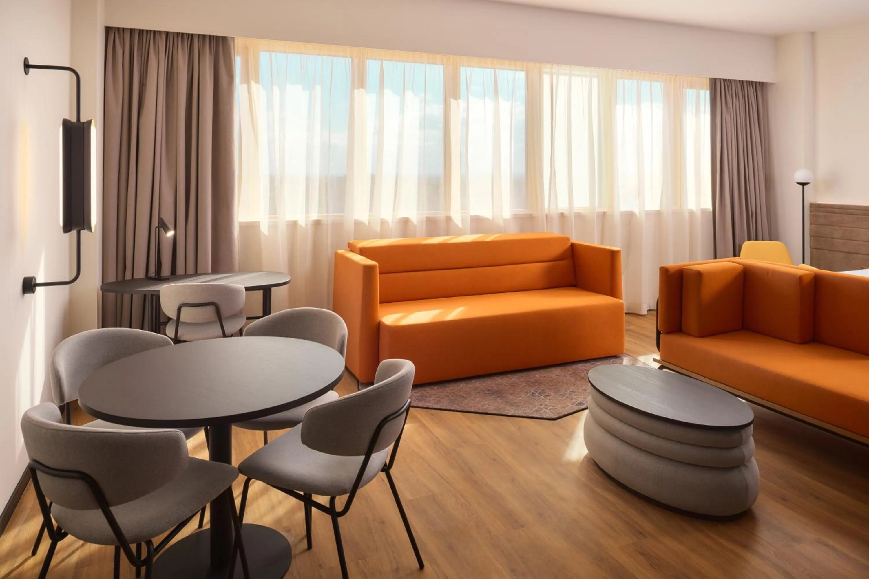 Seating area in Novotel Zagreb