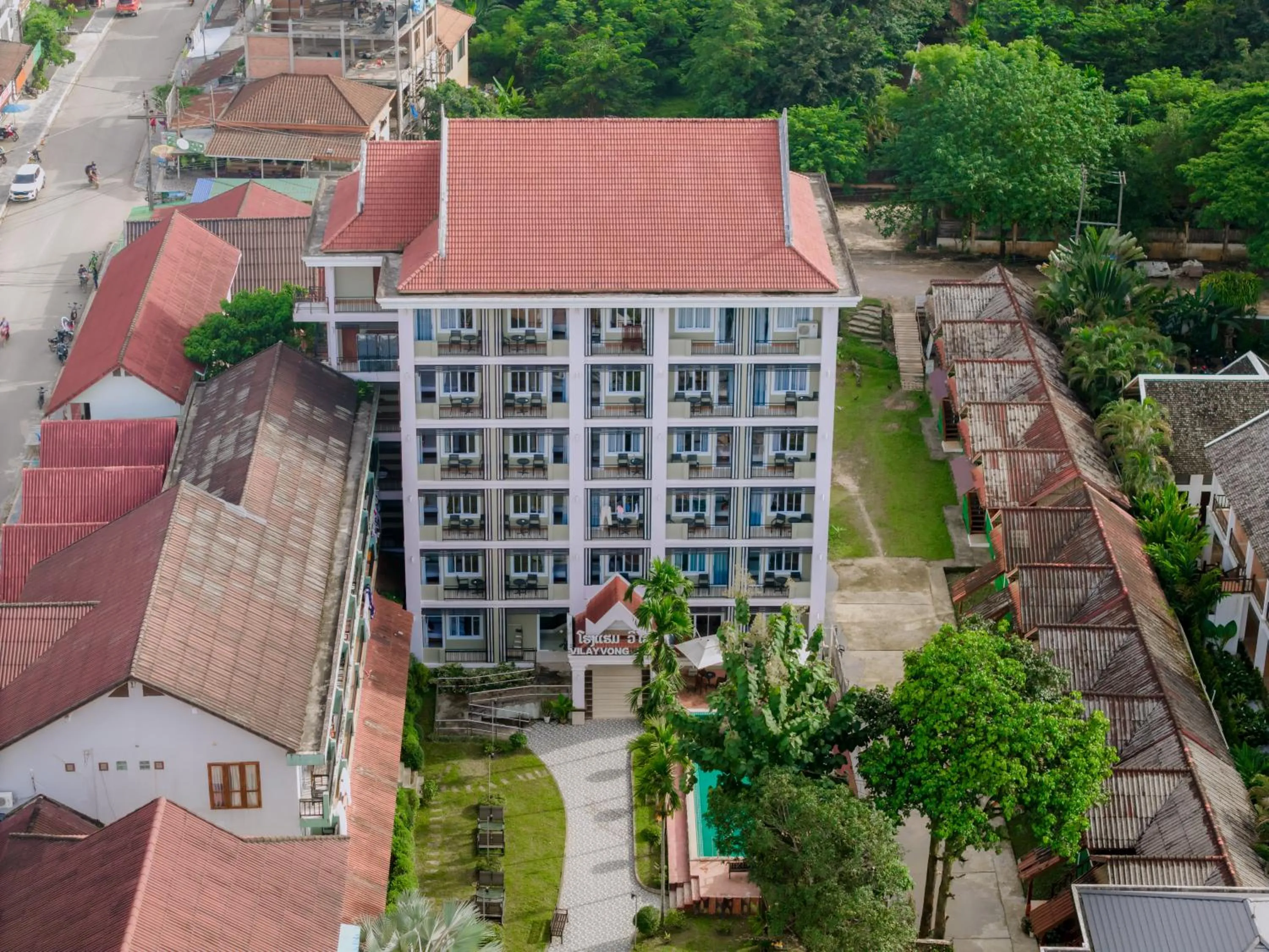 Garden view in Vilayvong Hotel
