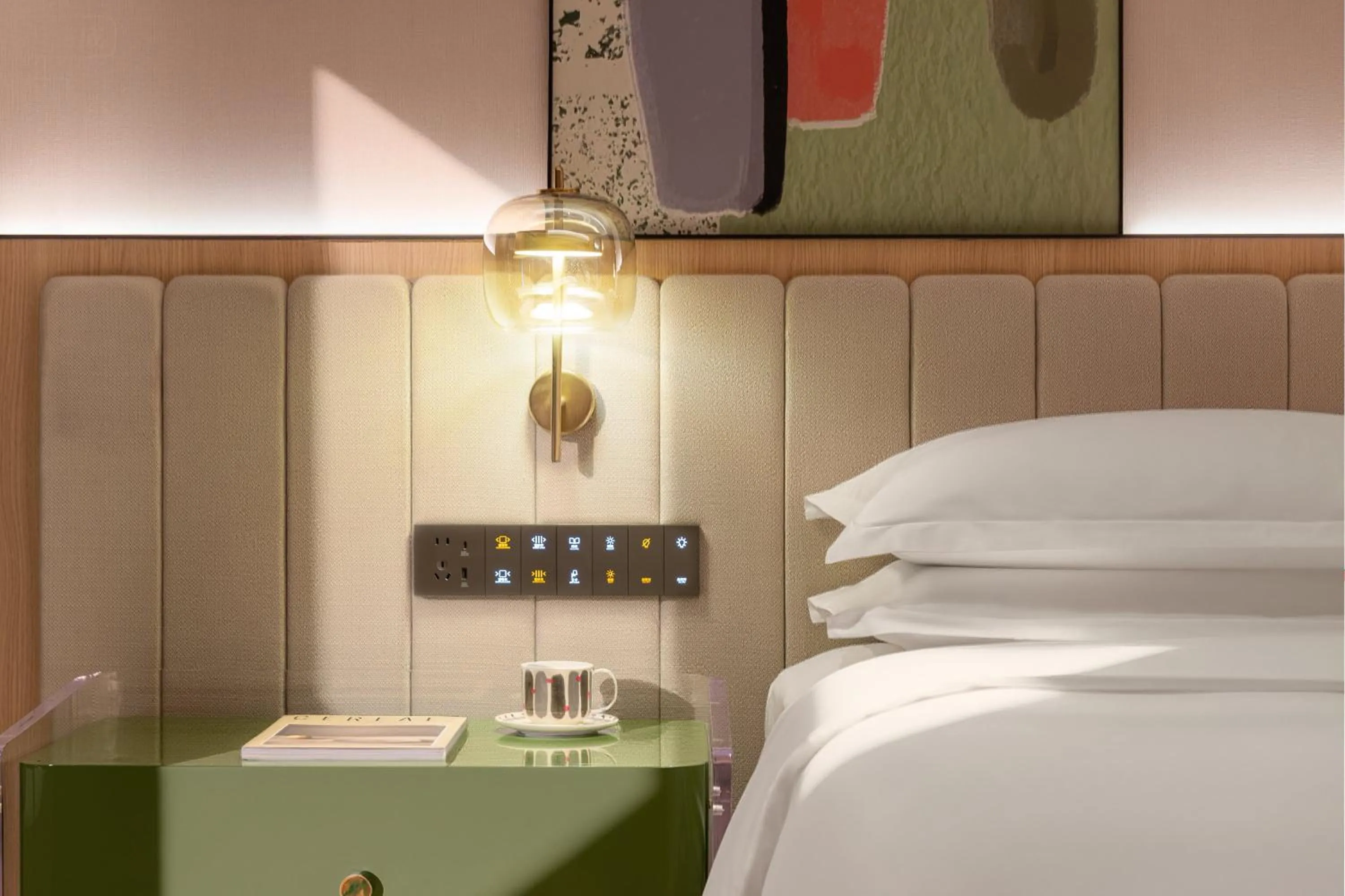 Photo of the whole room, Bed in Atwell Suites Shanghai by IHG, Wuning Road Global Harbor Branch