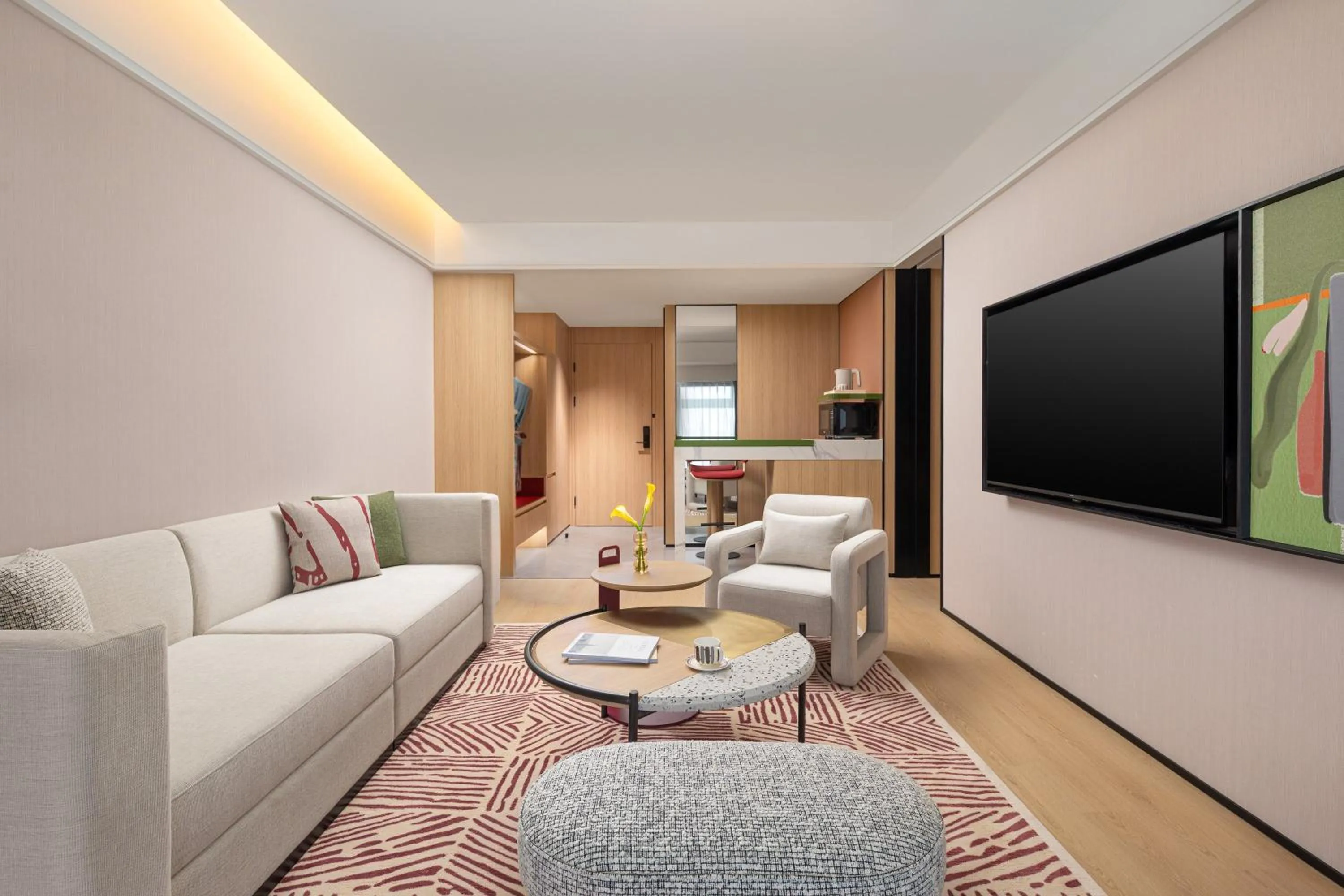 Photo of the whole room in Atwell Suites Shanghai by IHG, Wuning Road Global Harbor Branch