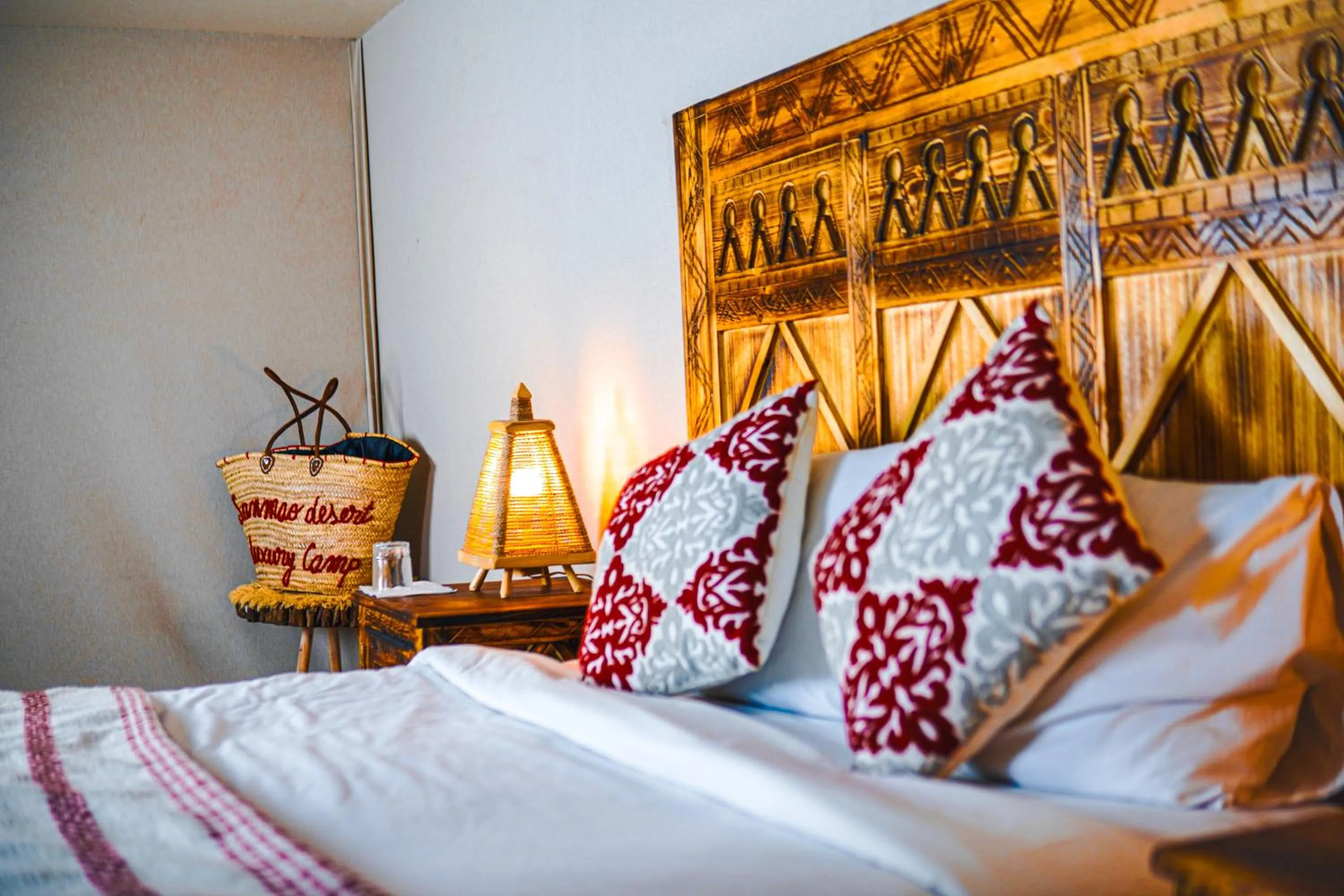 Bed in Sanmao Desert Luxury Camp