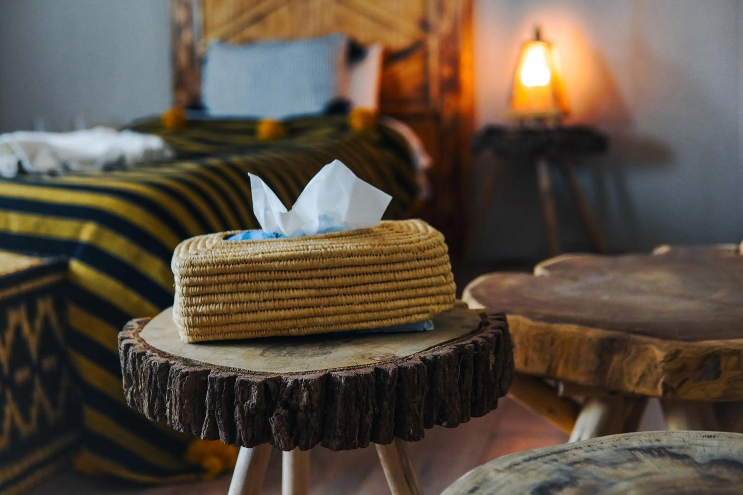 Bed in Sanmao Desert Luxury Camp