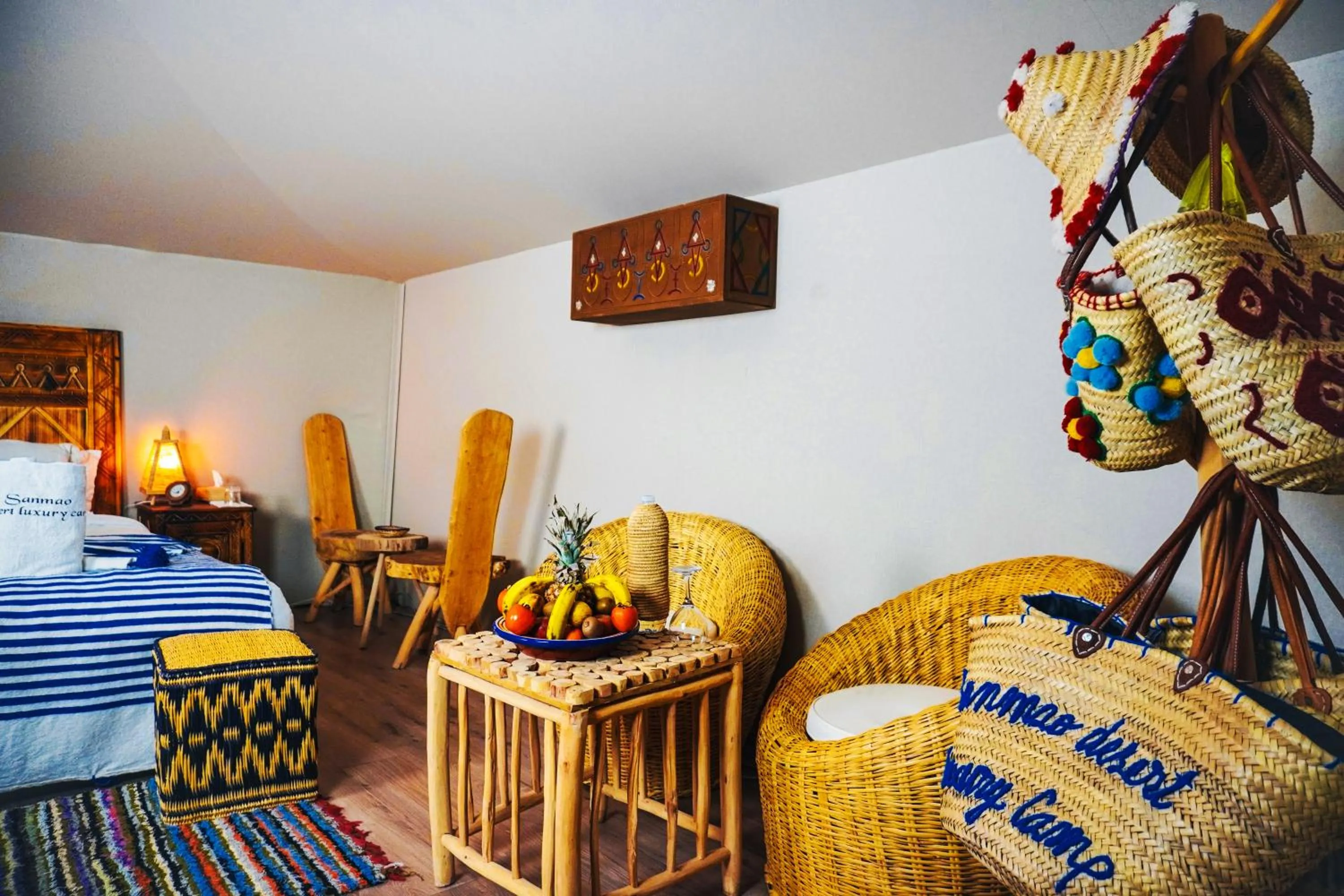 Bed in Sanmao Desert Luxury Camp