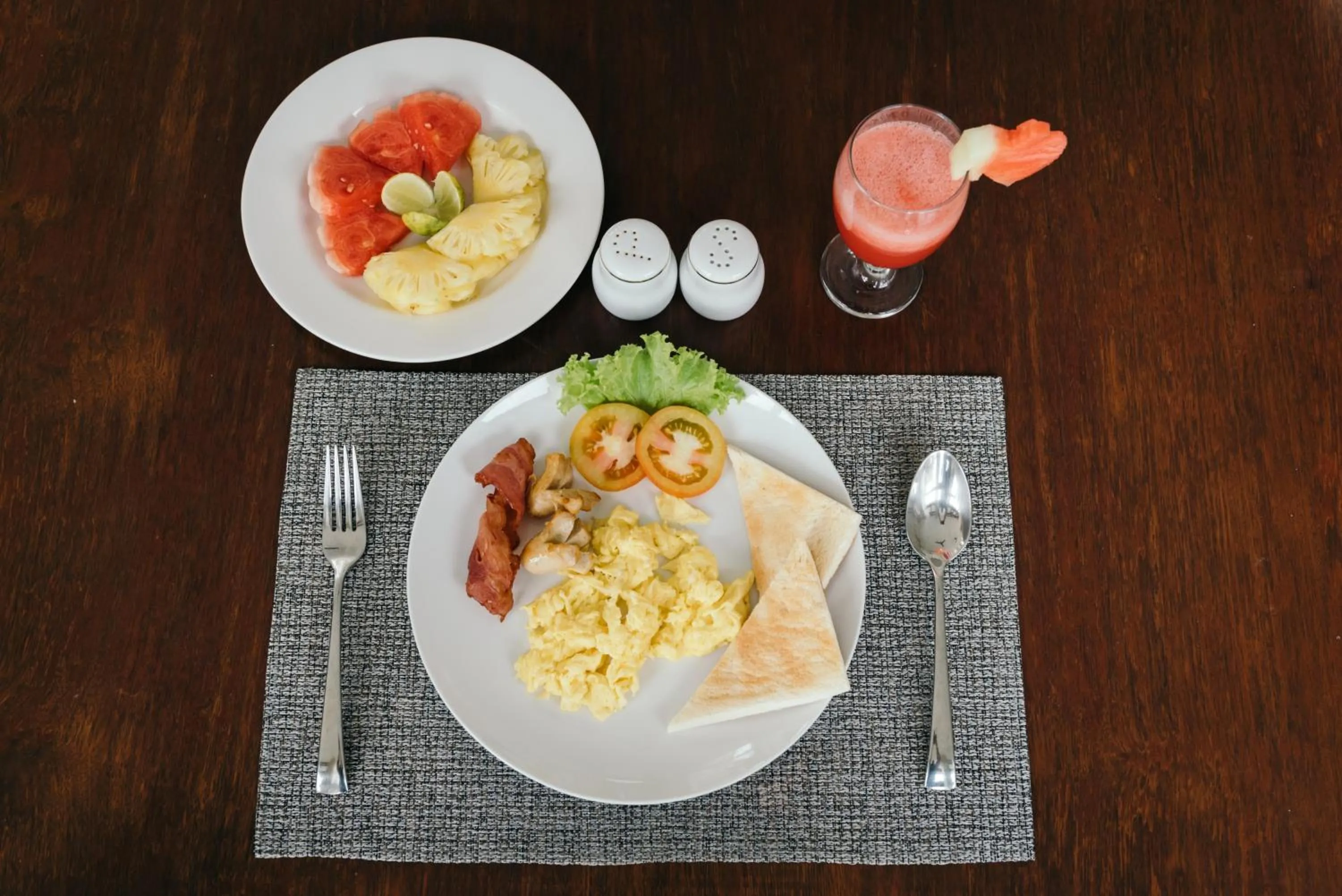 American breakfast in Luxury Apartment at AYANA Residences