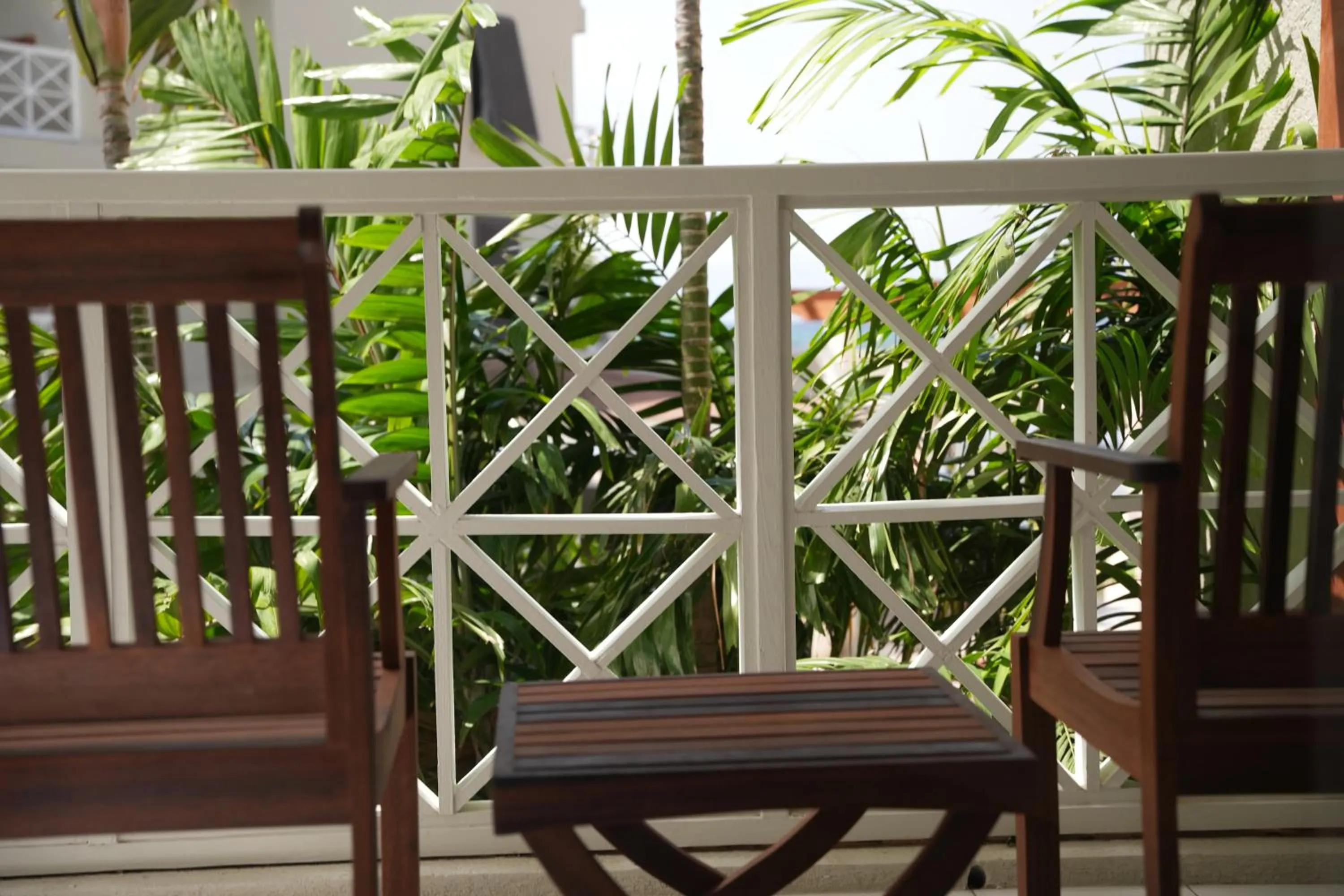 Garden view in Hôtel Le Roy