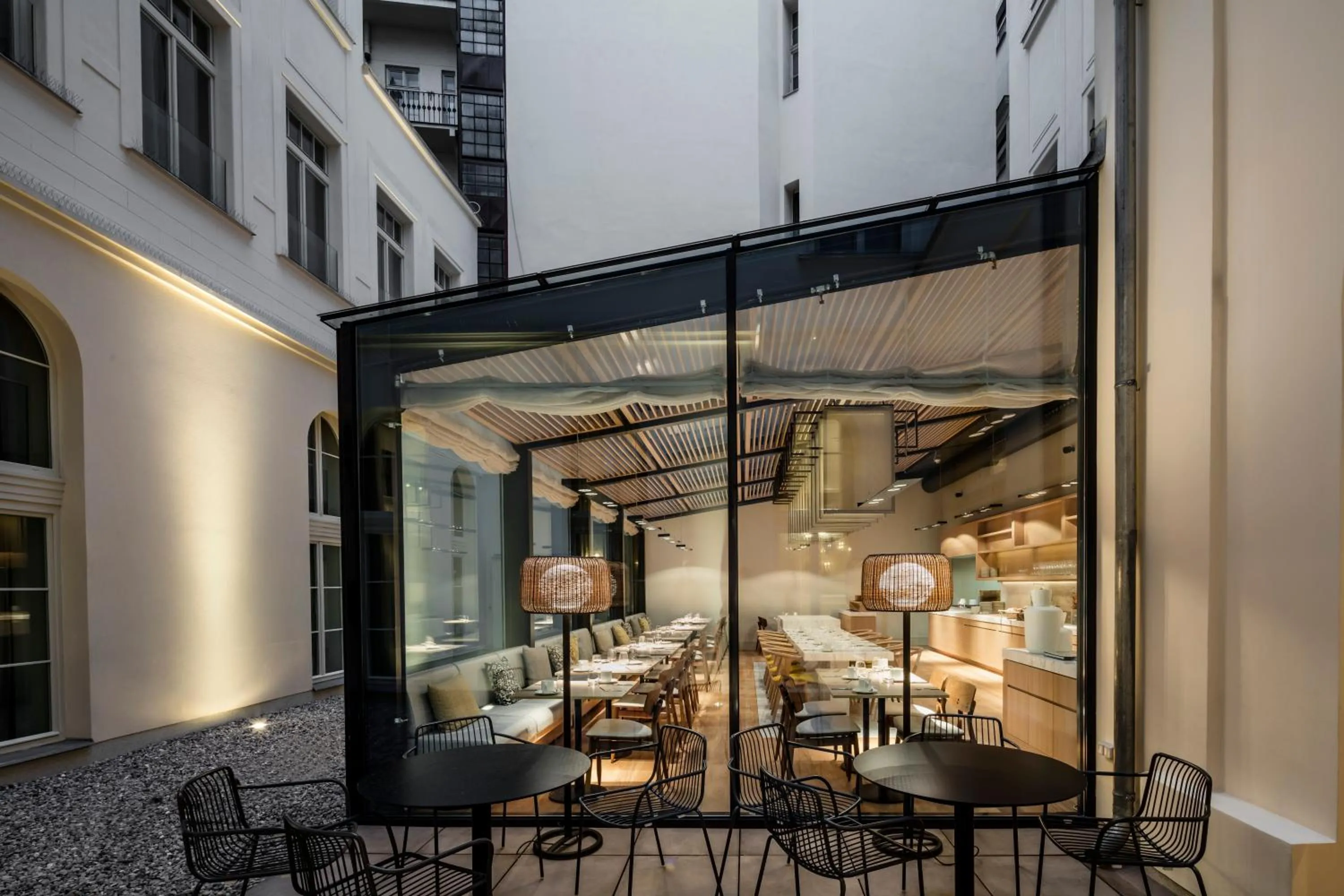 Patio in BoHo Prague Hotel - Small Luxury Hotels