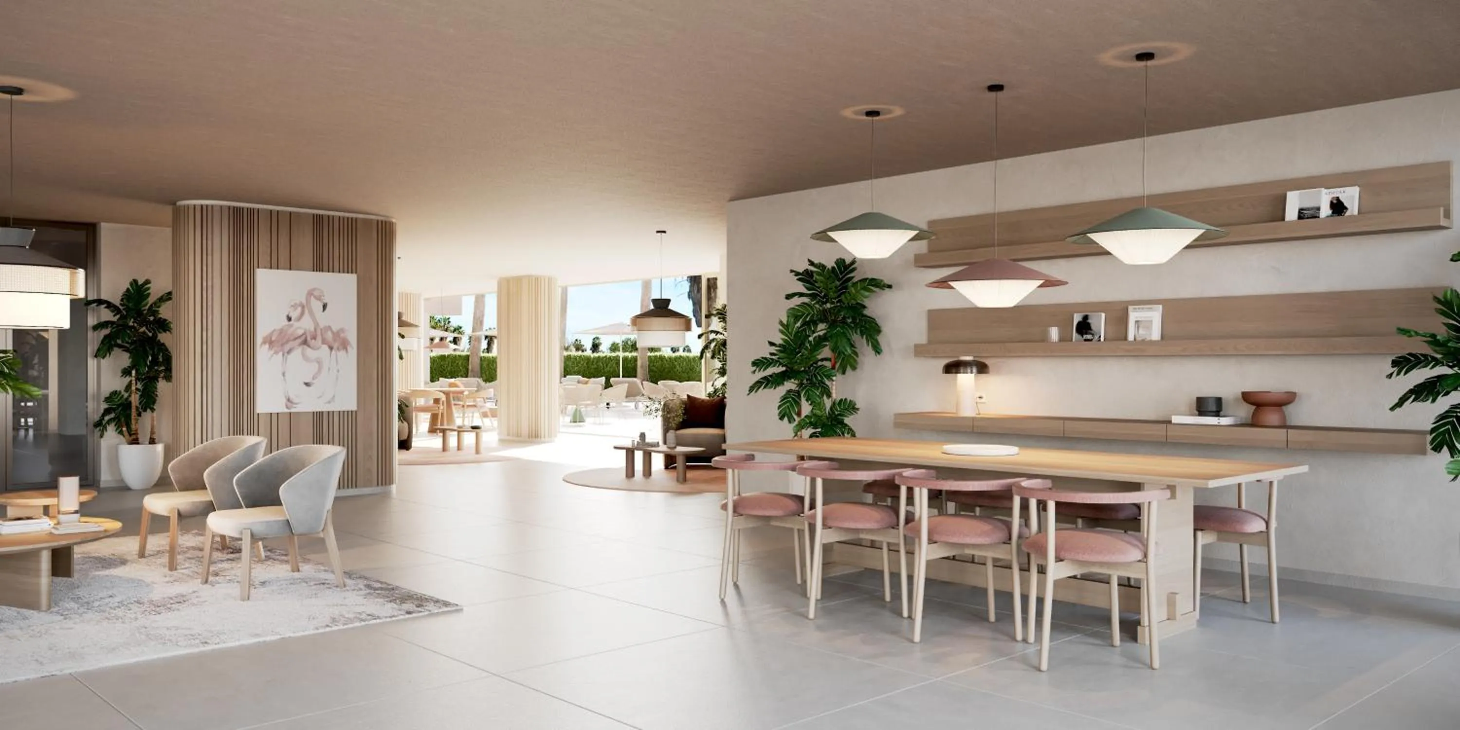 Lobby or reception in Flamingos Salgados