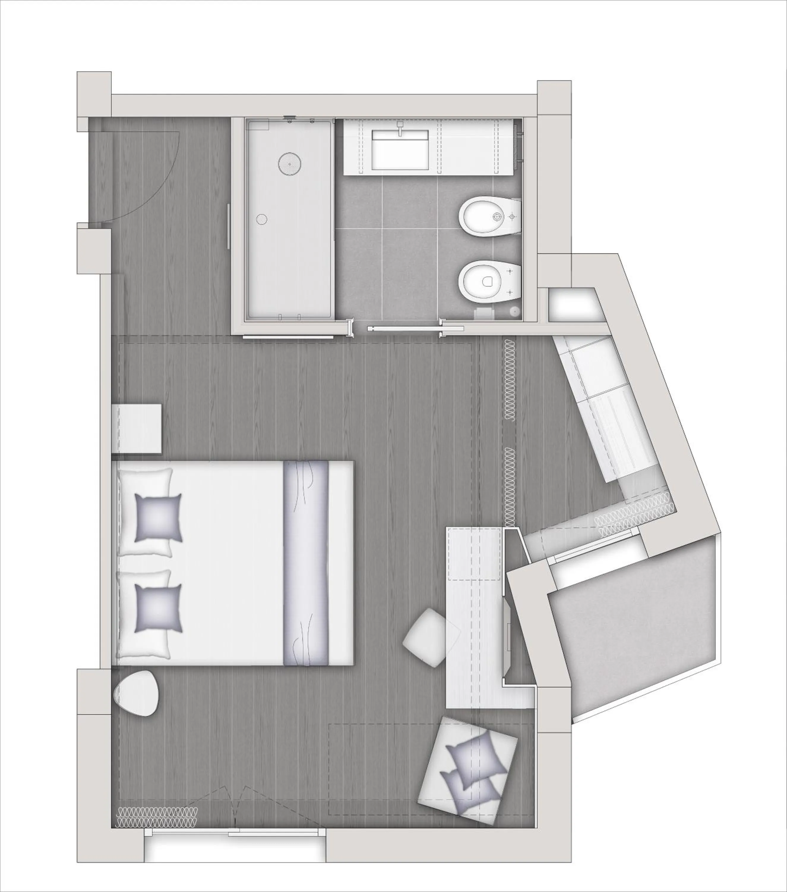 Floor plan in Hotel Orient & Pacific