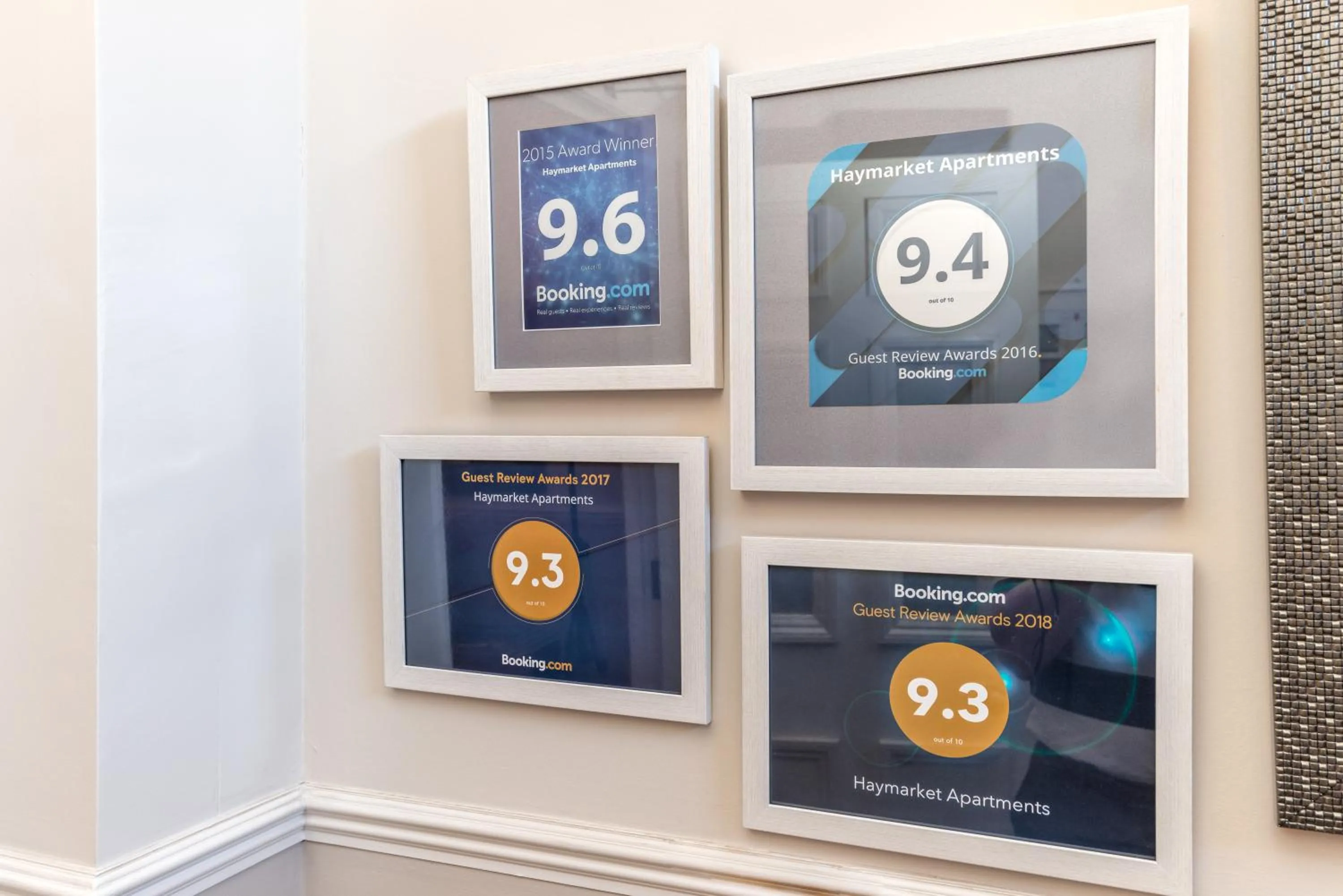 Certificate/Award in Haymarket Apartments