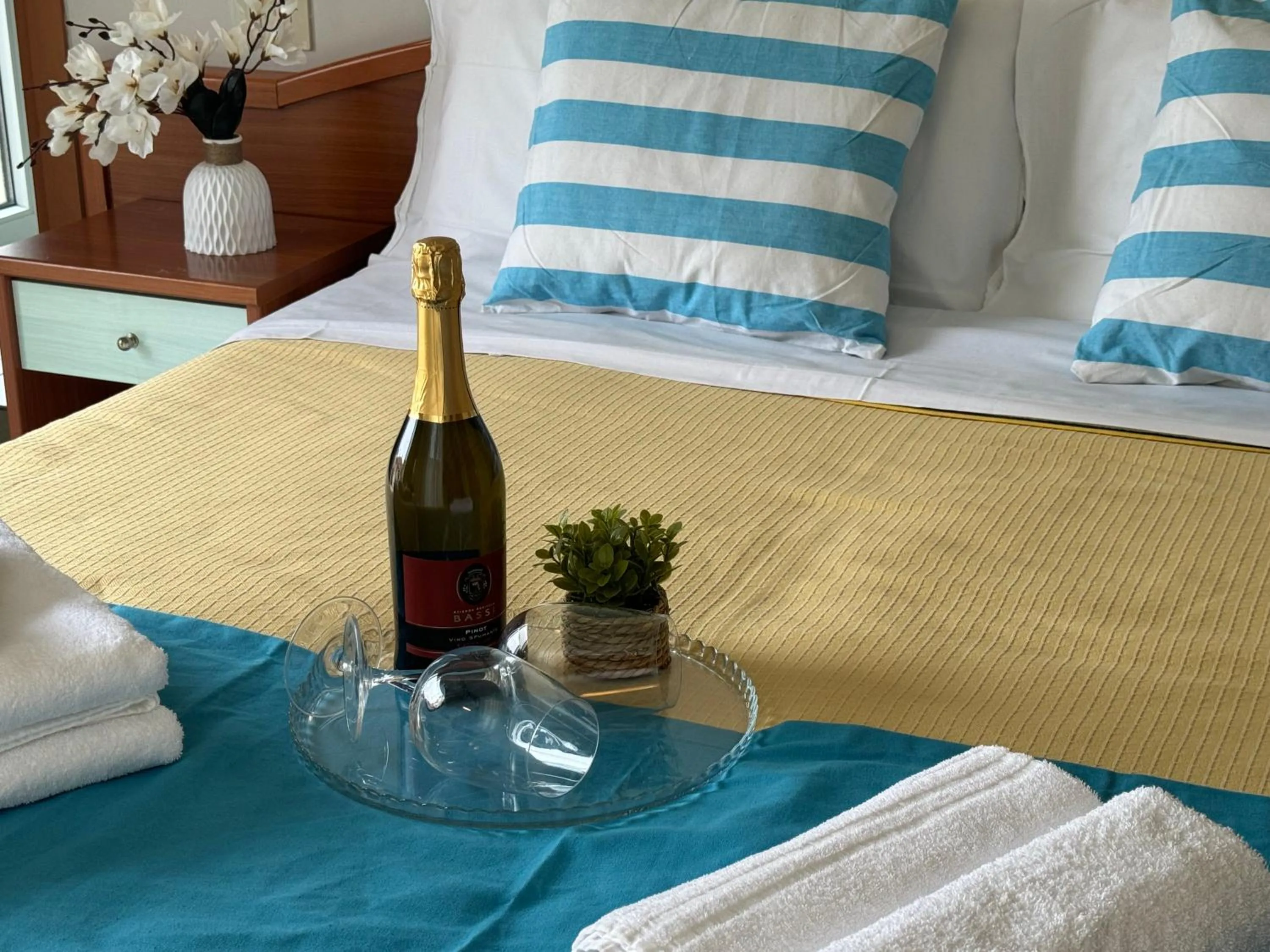 Bed in Hotel Villa Caterina