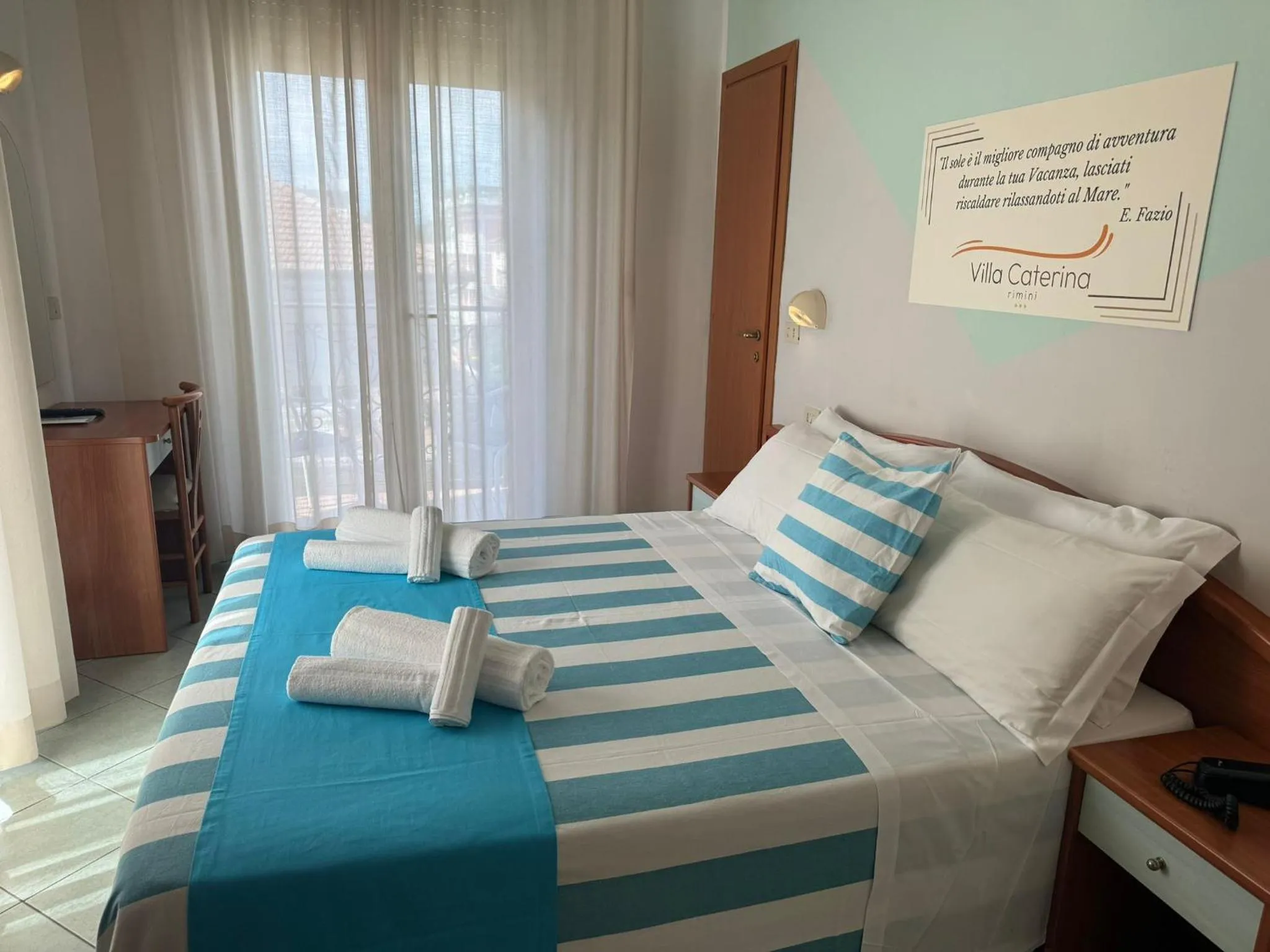 Bed in Hotel Villa Caterina