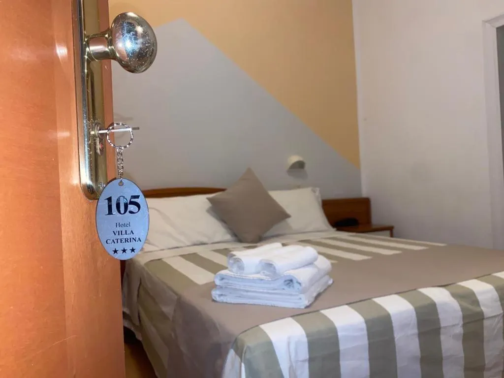 Bed in Hotel Villa Caterina