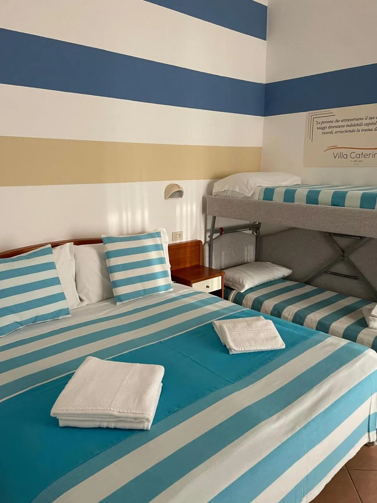 Bed in Hotel Villa Caterina