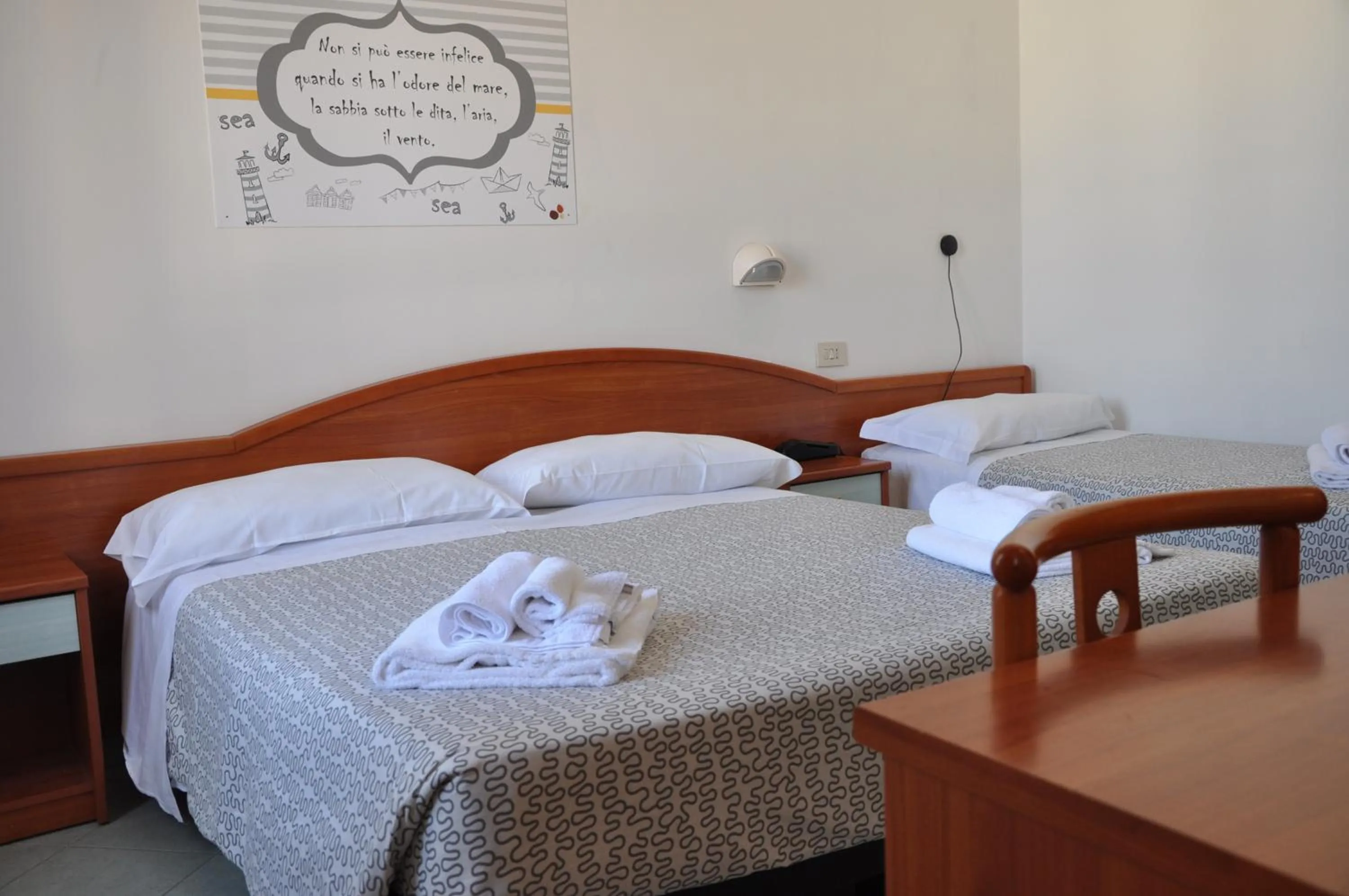 Bed in Hotel Villa Caterina