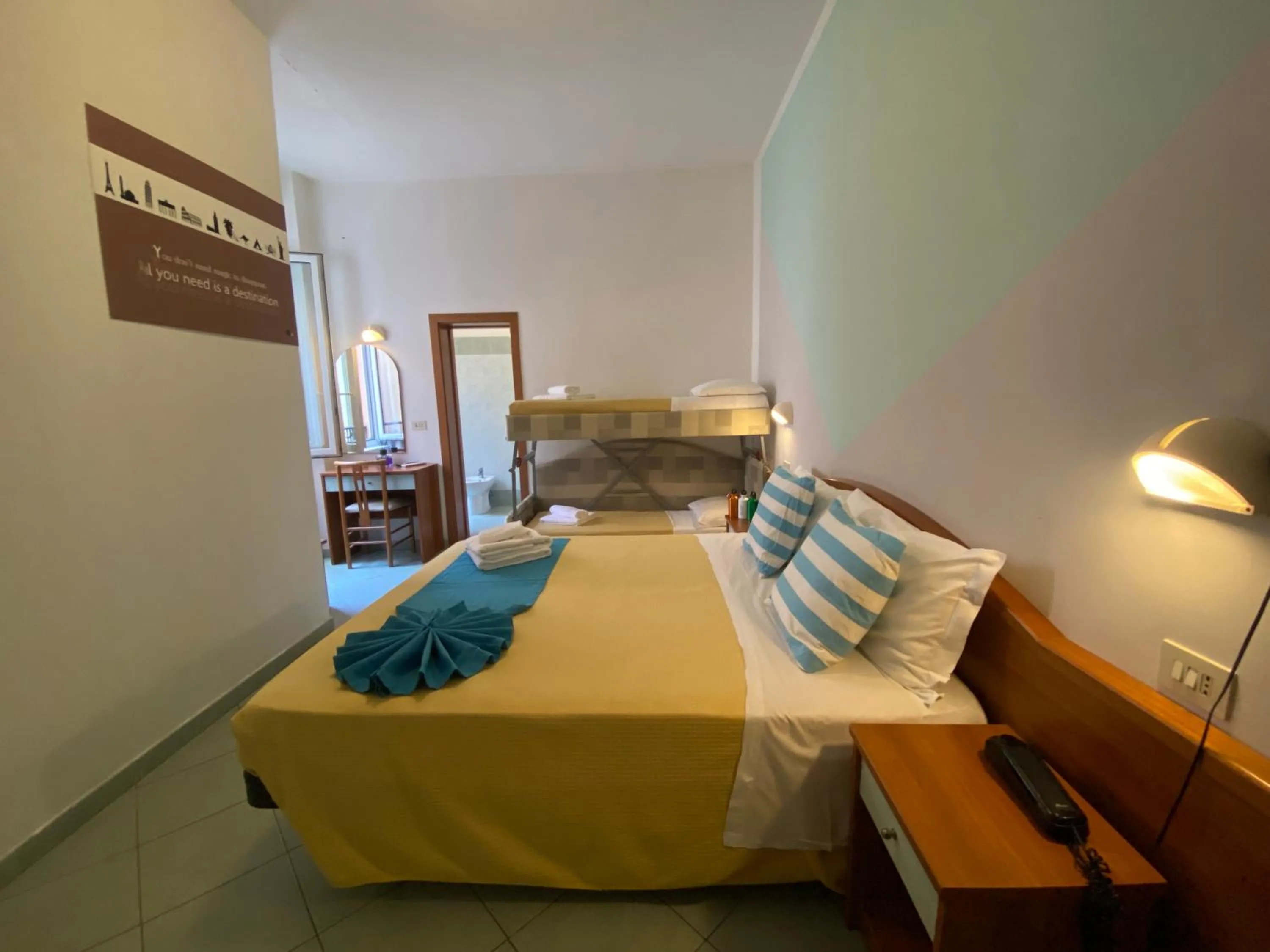 Bed in Hotel Villa Caterina