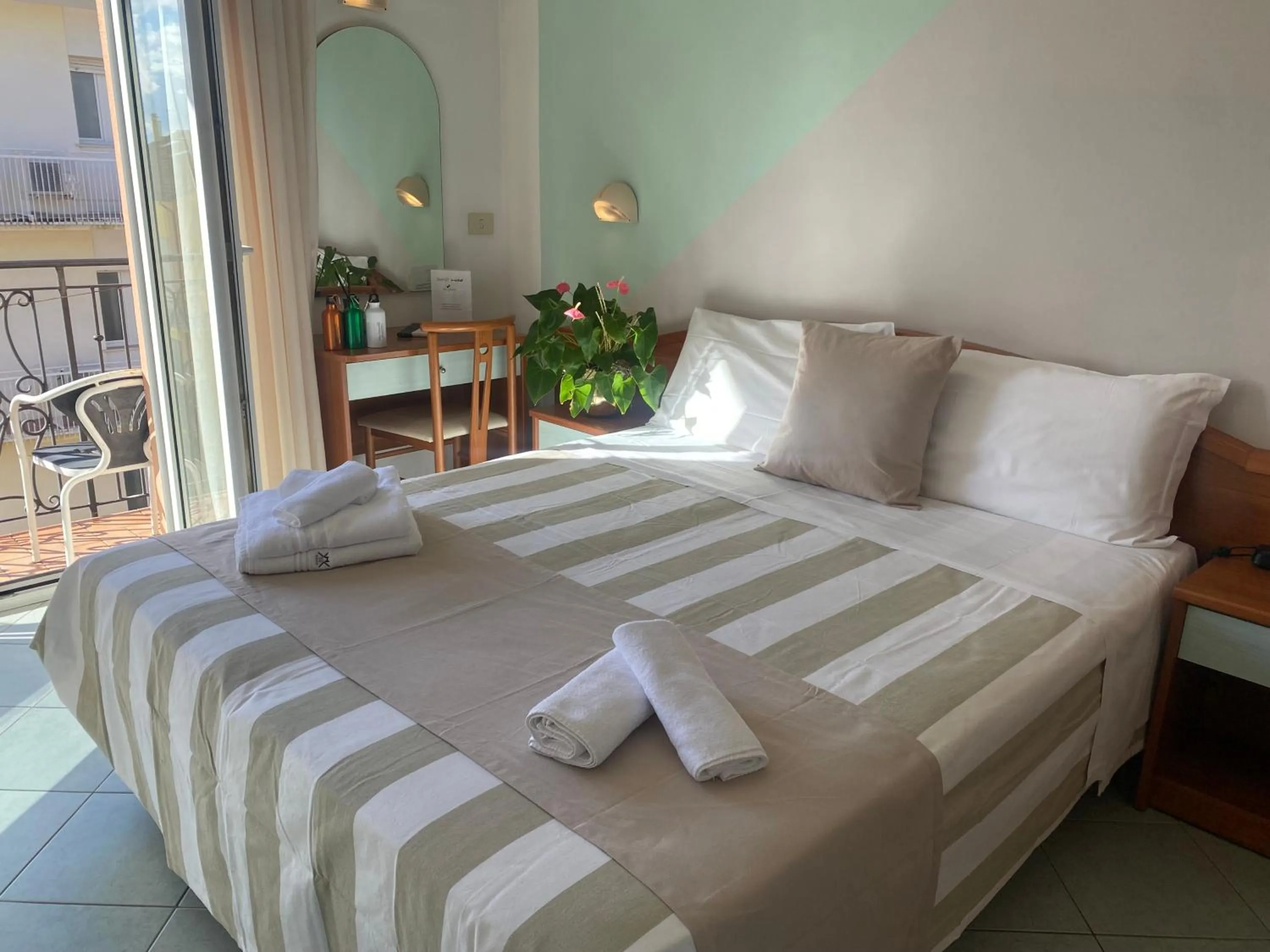Bed in Hotel Villa Caterina
