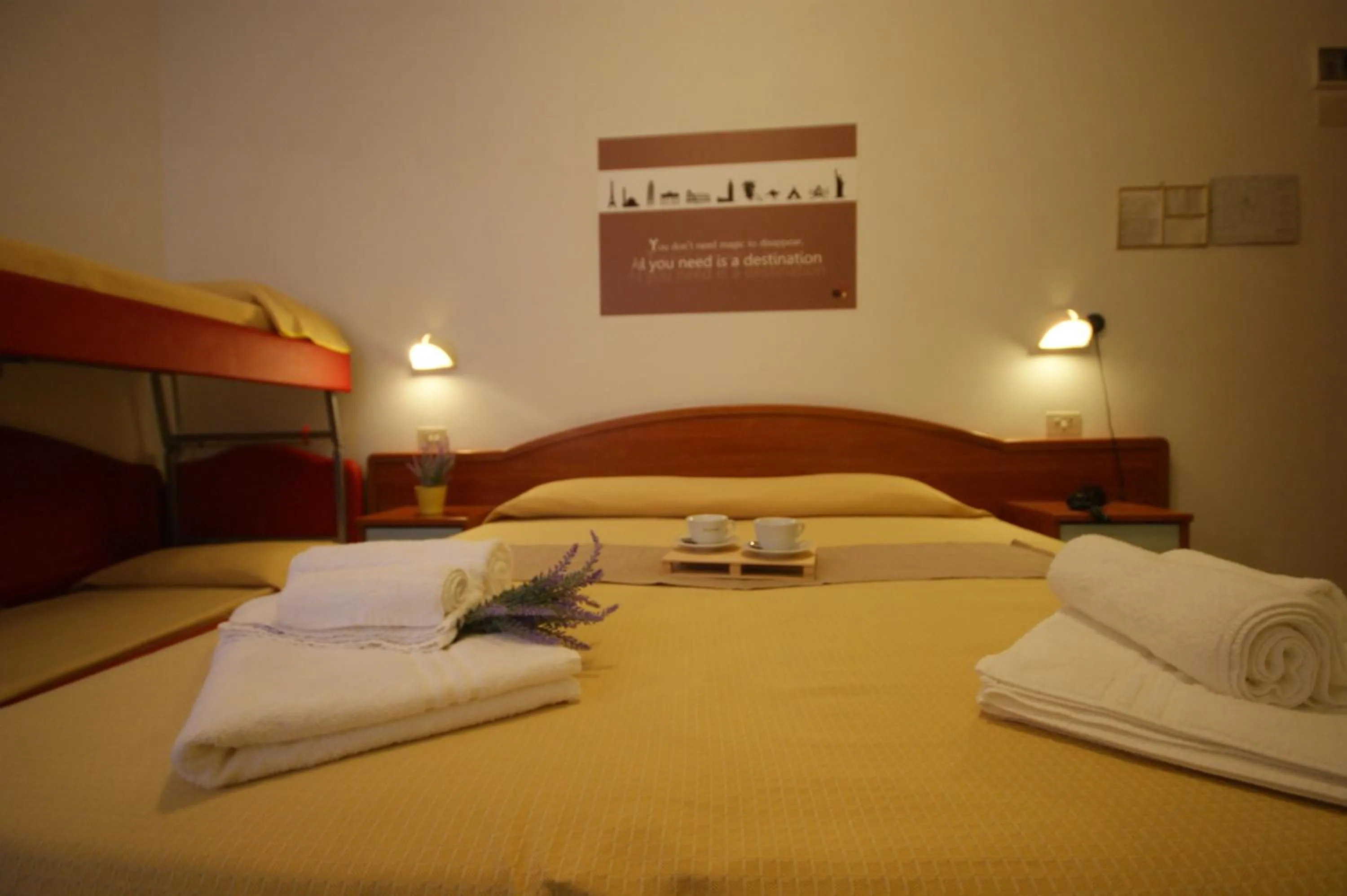 Bed in Hotel Villa Caterina