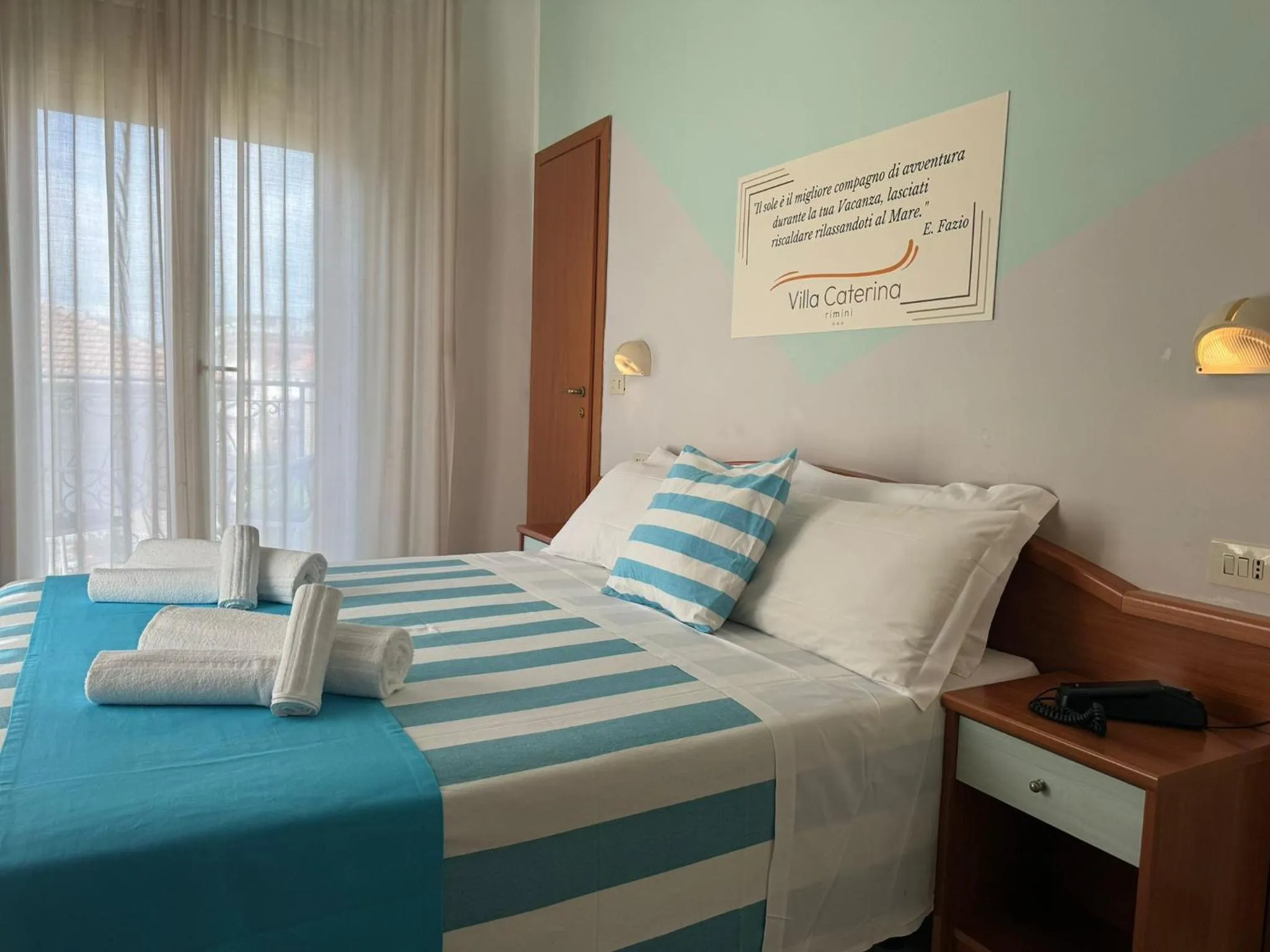 Bed in Hotel Villa Caterina