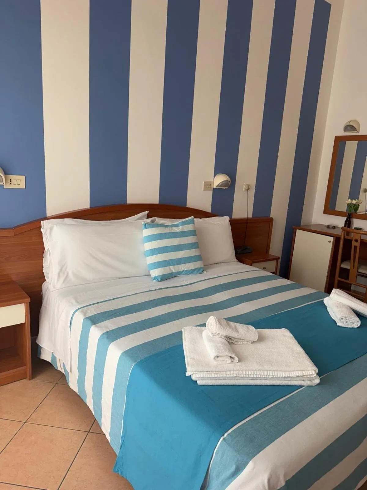 Bed in Hotel Villa Caterina