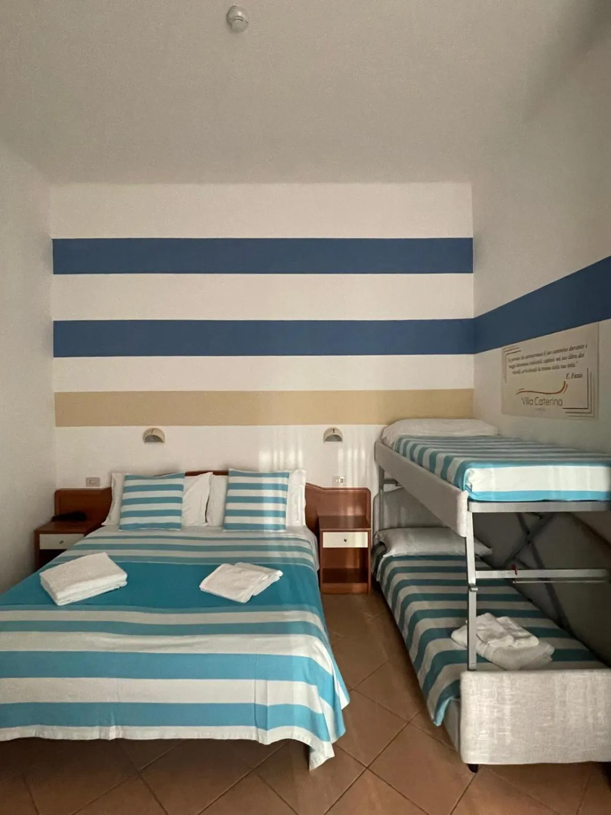 Bed in Hotel Villa Caterina