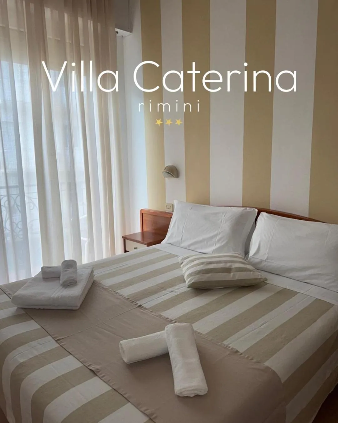 Bed in Hotel Villa Caterina