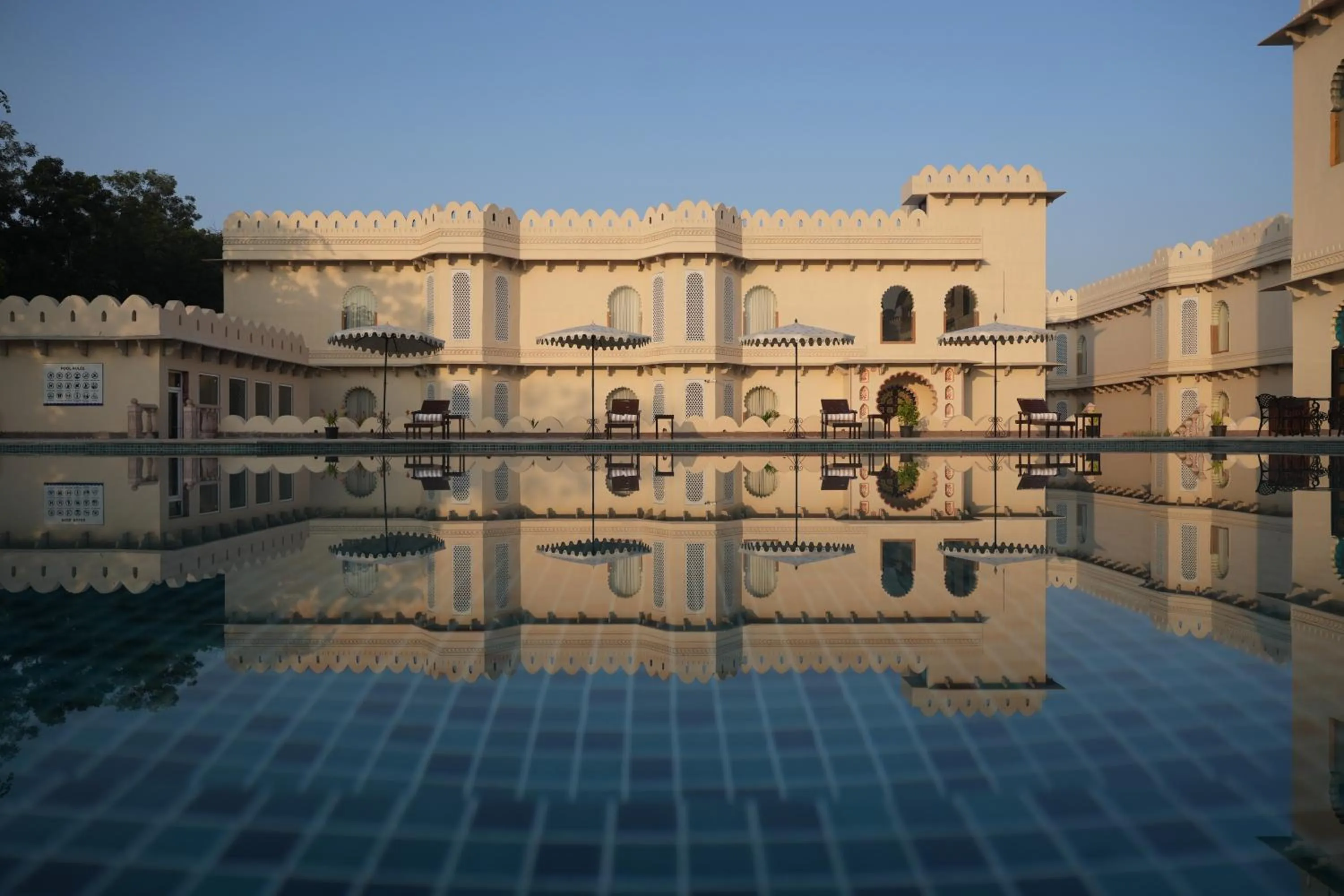Swimming pool in Kesar Bagh Palace Chittorgarh