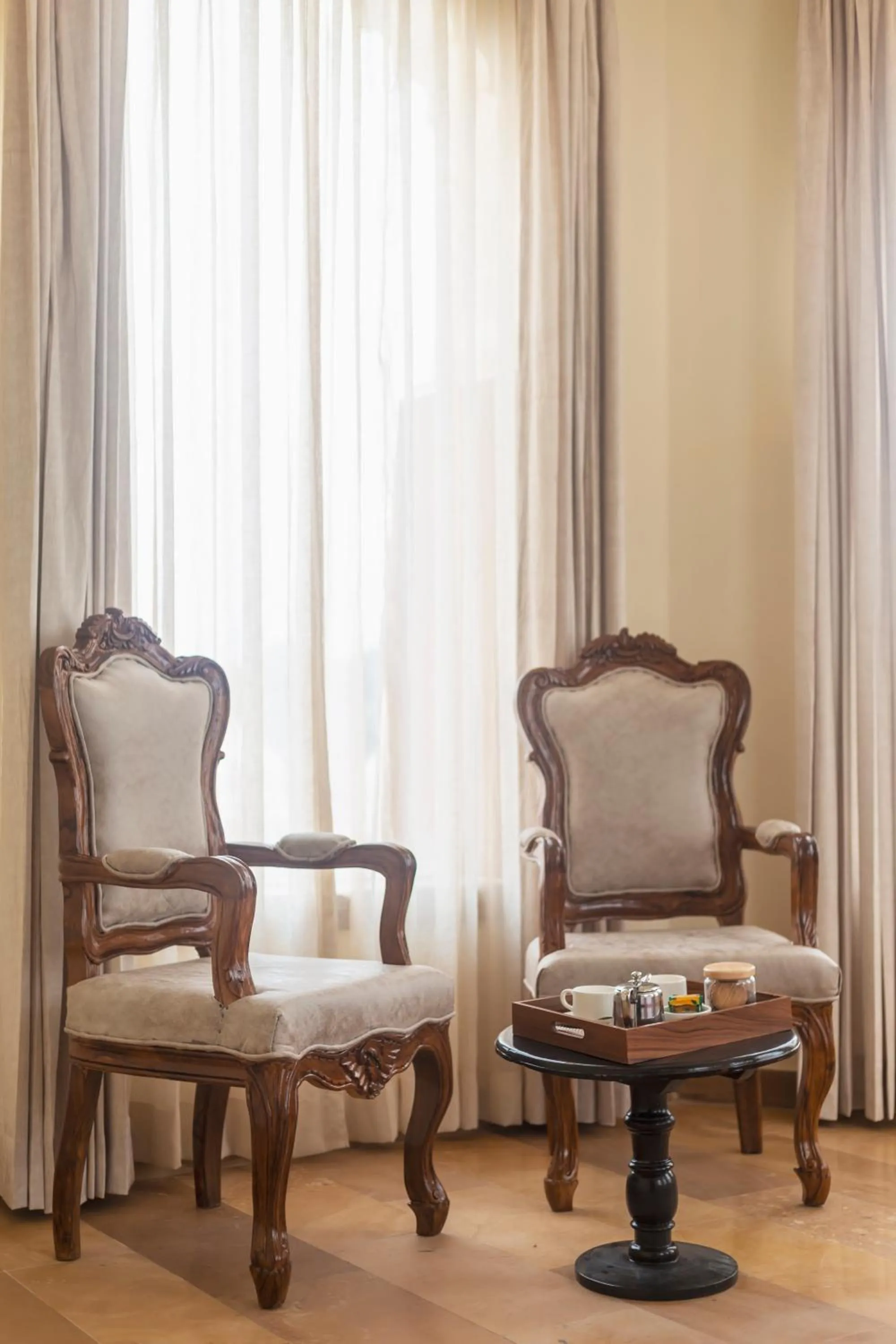 Seating area in Kesar Bagh Palace Chittorgarh