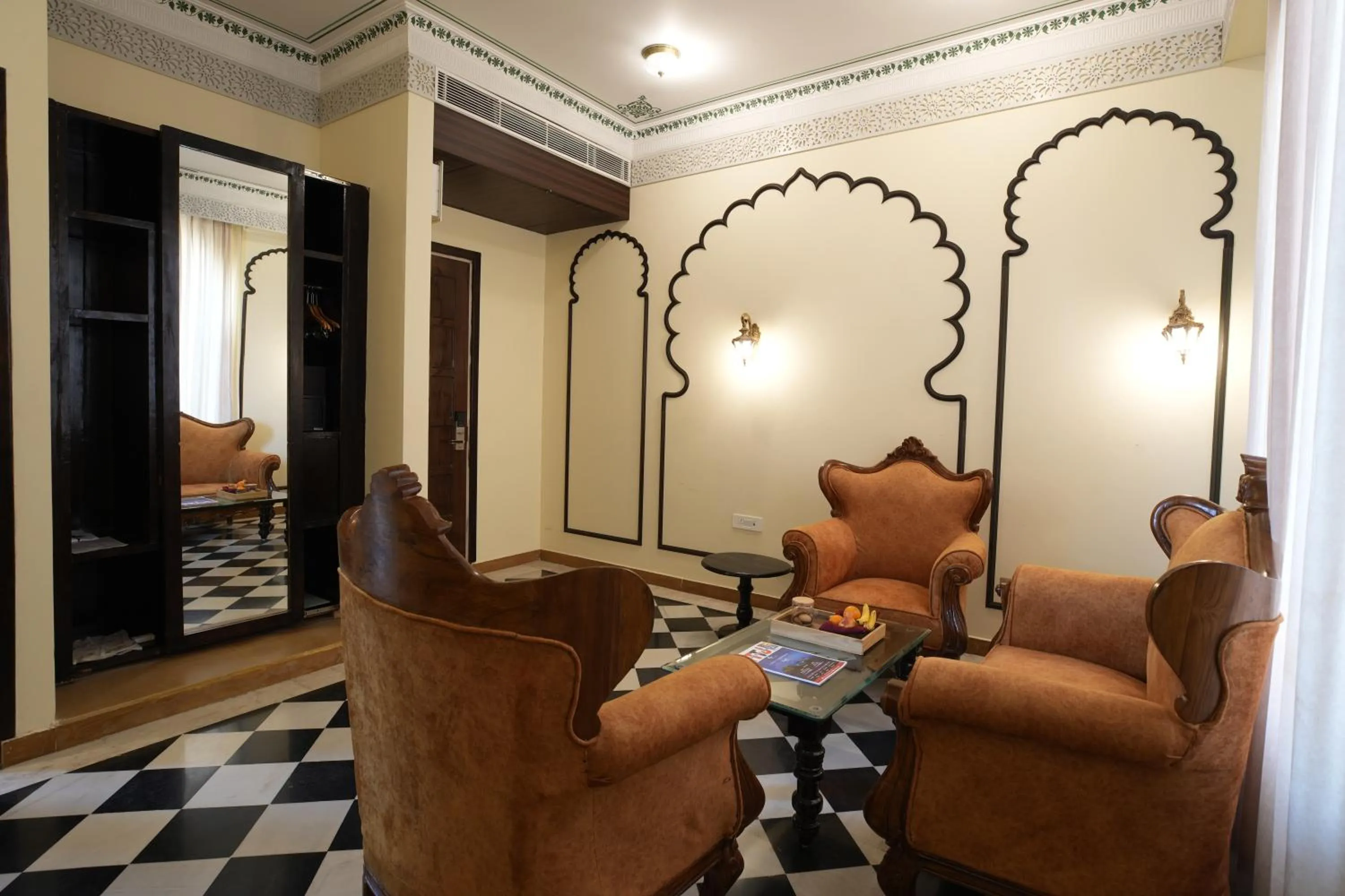 Living room in Kesar Bagh Palace Chittorgarh