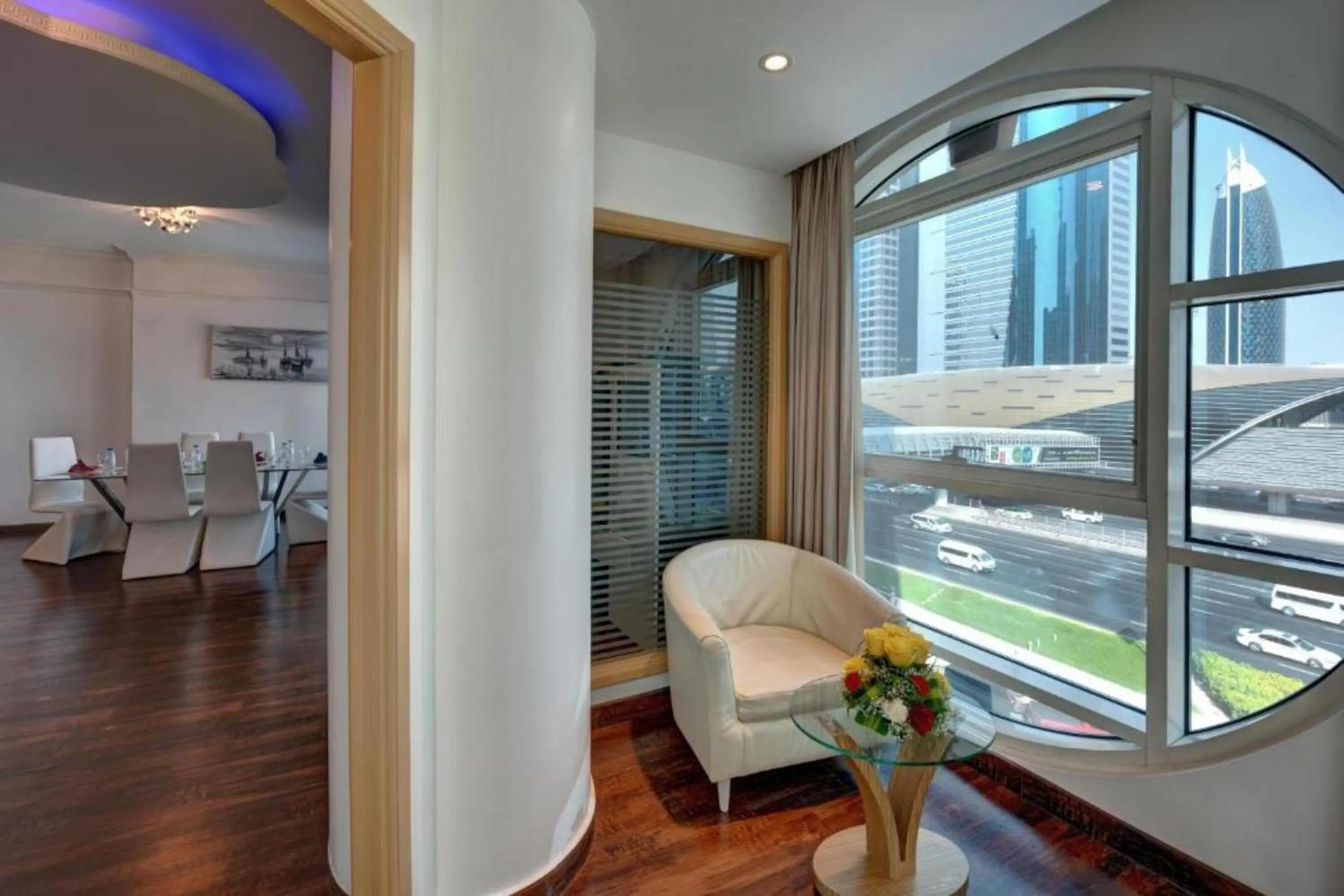 Seating area in Emirates Grand Hotel Opposite DIFC