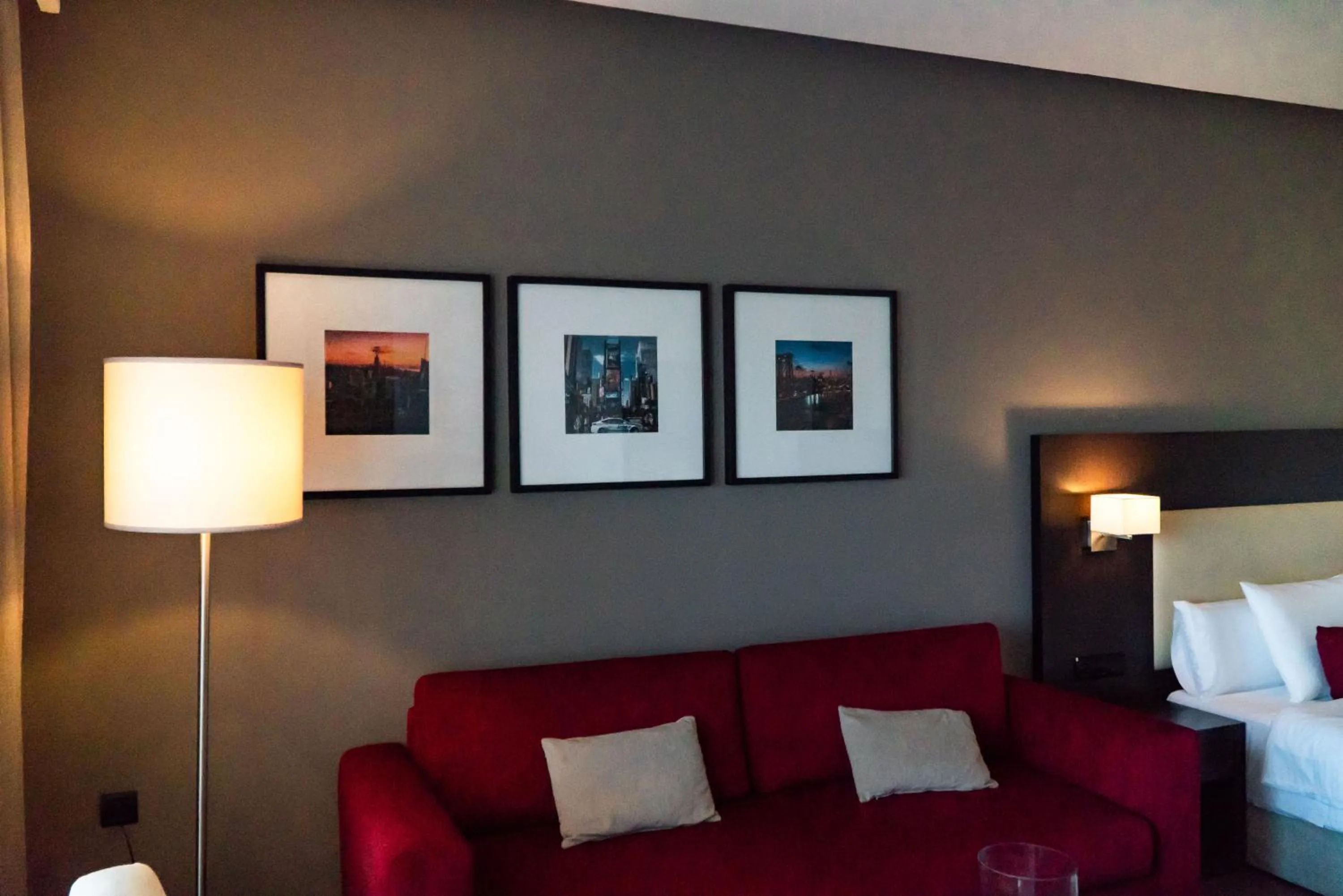 Seating area, Bed in Hôtel Tamuda Beach