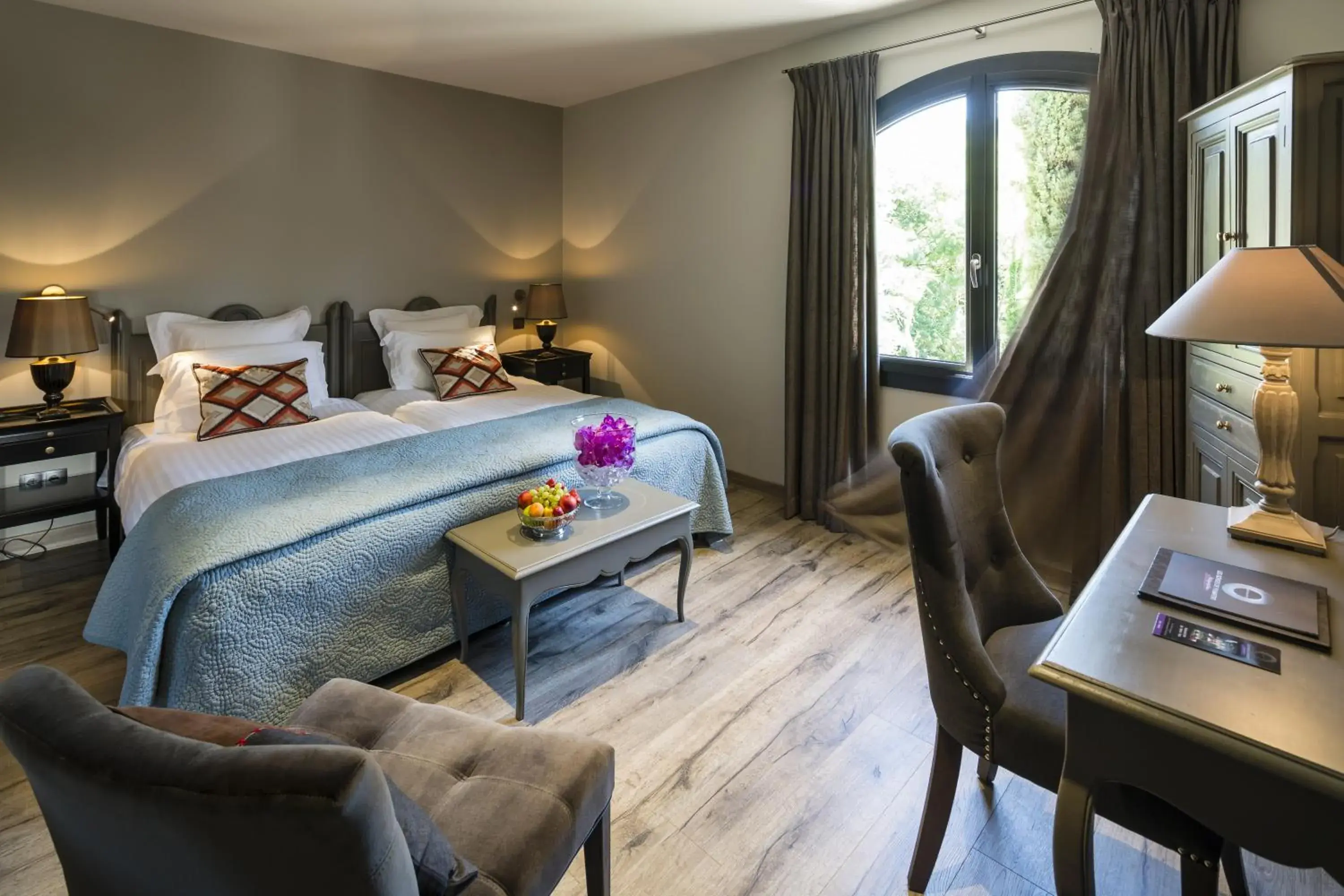 Twin Room with Garden View in Hostellerie Les Gorges De Pennafort Twin Room with Garden View in Hostellerie Les Gorges De Pennafort